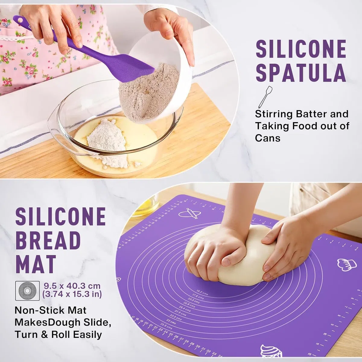 Kit di Forniture per la Cottura del Pane con Pasta Madre: Frusta per Impasto, Lama per Pane, Cestini per la Lievitazione Rotondi da 10 Pollici E 9 Ovali, Raschietti Impasto, Pennello Forno