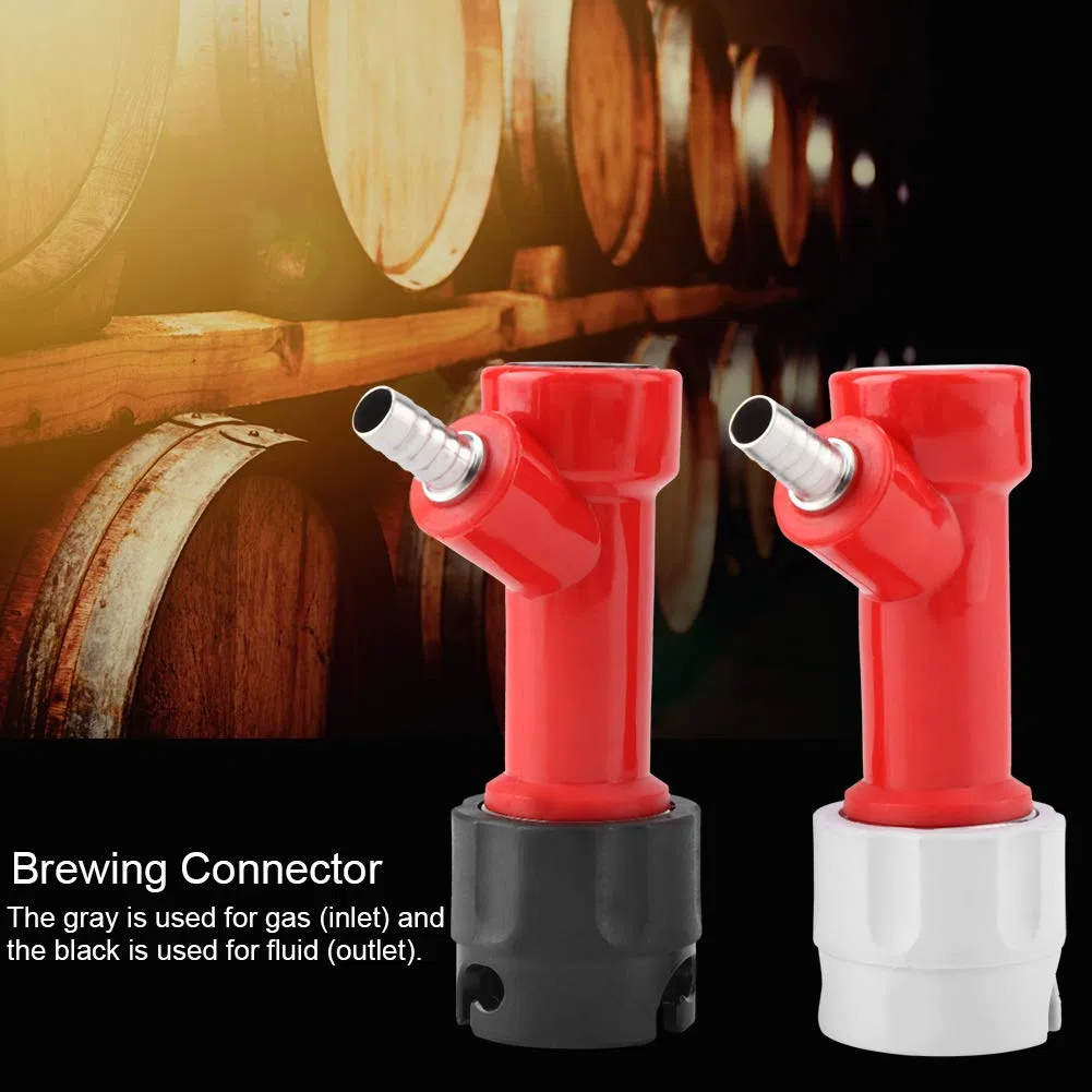 2 PCS 1/4 "Attacco per Blocco Tallone Corny Keg Fitting Part Gas Liquido Set di Disconnessioni Rapide Kit Dell'Accoppiatore del Connettore Home Brewing per Coke Kegs