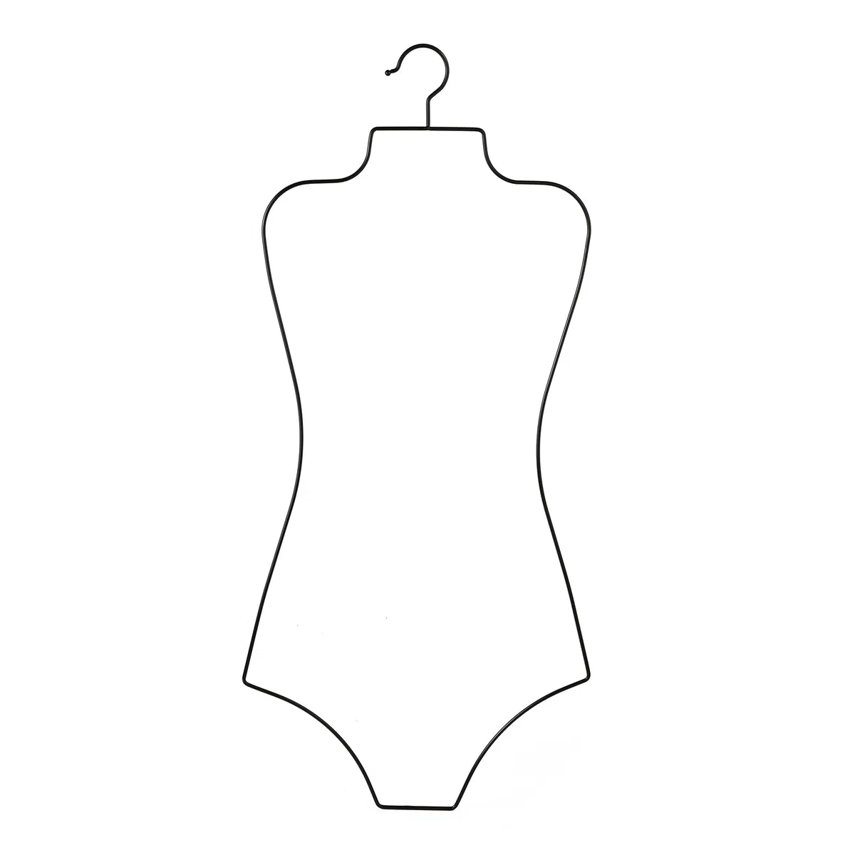 Set di 10 grucce in metallo per costume da bagno, colore: nero
