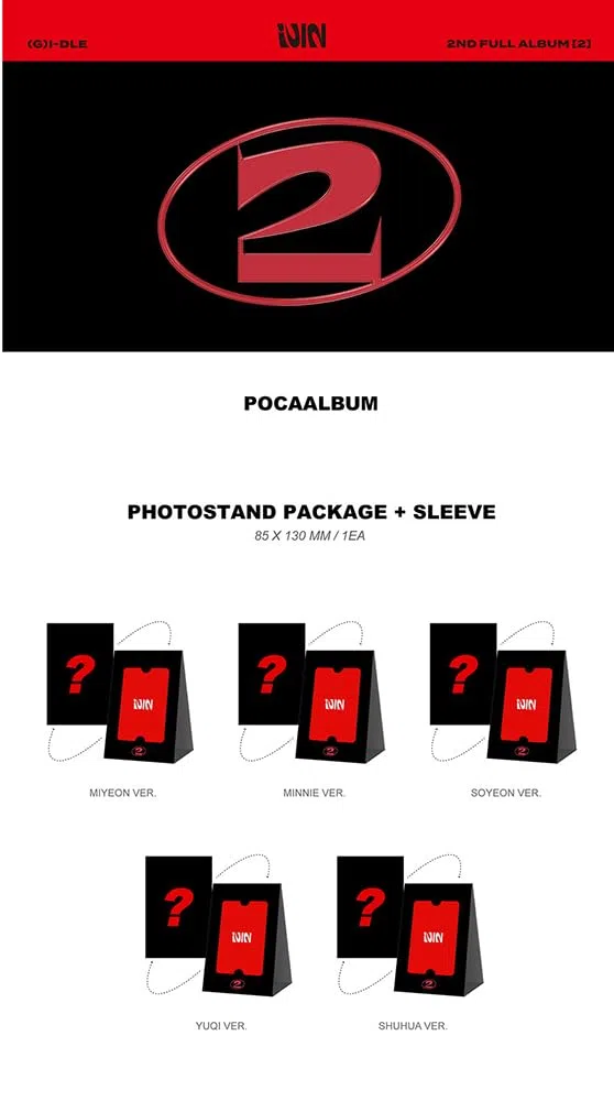 (G) I-DLE - [2 TWO] 2ND FULL ALBUM POCAALBUM VER. [SHUHUA Version] Album Photostand Package+Sleeve+QR Card+Photocards+Sticker+Digital Contents+User Guide+(Extra (G) I-DLE 5 Photocards+Pocket Mirror)