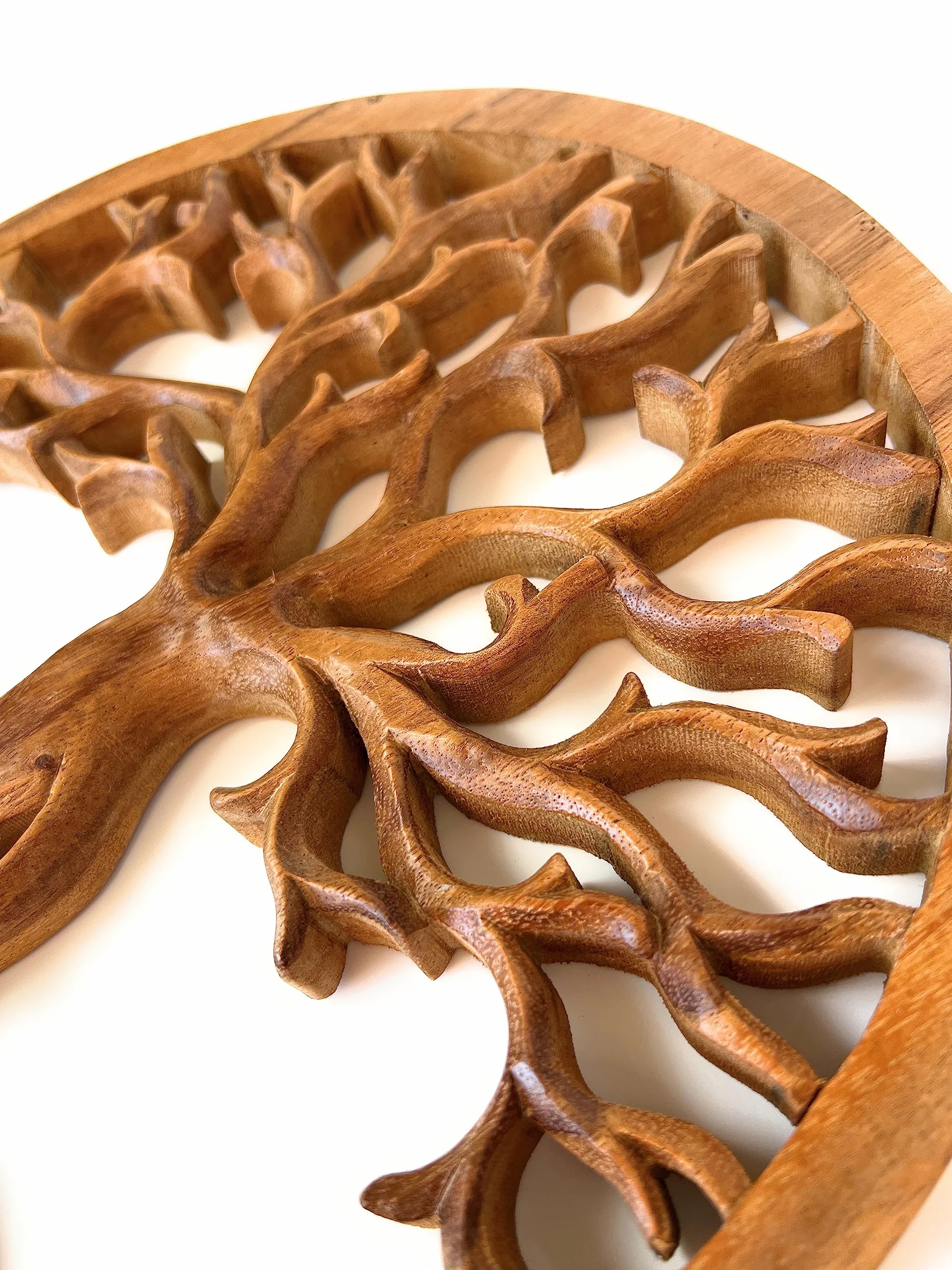 Trintura Albero della vita in legno, 20 cm, decorazione da parete in legno di acacia, albero della vita, idea regalo