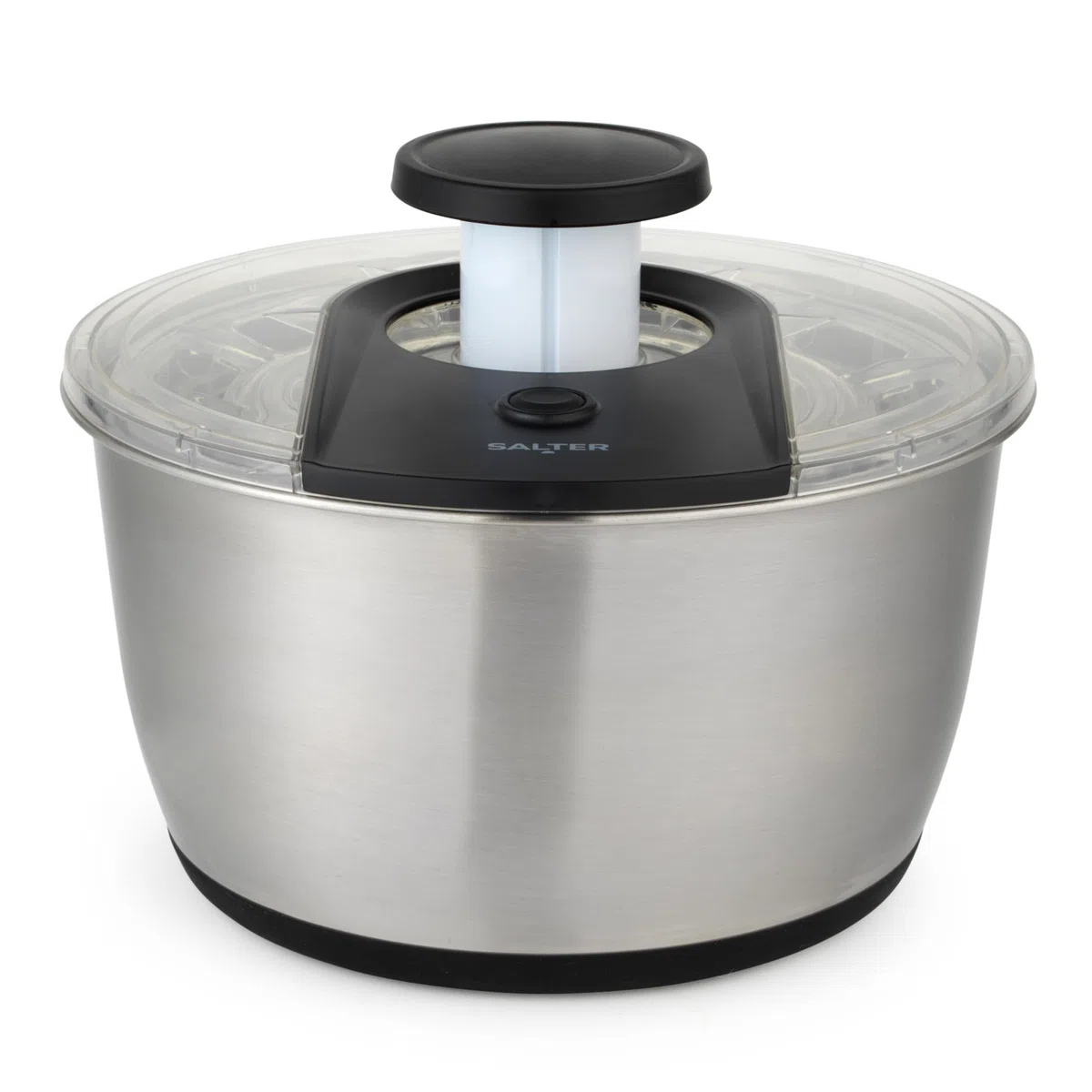 Salter Expert Salad Spinner – 6 Litri, Ciotola a Doppio Uso Con Scolapasta, Lava, Asciuga e Servi, Asciugatore per Lattuga, Pompa Bloccabile Per Facile Riporre, Base Antiscivolo, Aggiungi Condimento