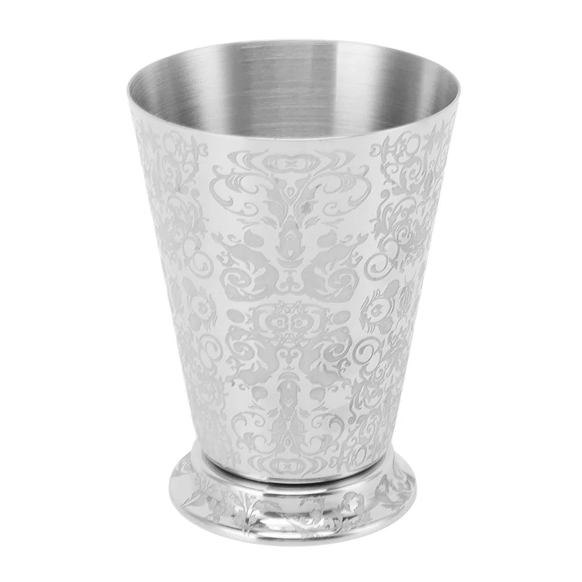 Tissting 400ml Mint Julep Cup, Bicchieri da Cocktail in Acciaio Inossidabile 304 Bicchieri da Cocktail in Metallo Moscow Mule Argento per Feste, Bar, Casa, Ristorante(Modello Totemico)