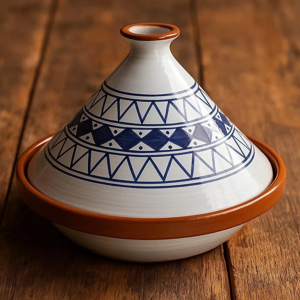 Tajine Pentola Terracotta Piatto Etnico Marocchino Tunisino XL 32cm 0212242002