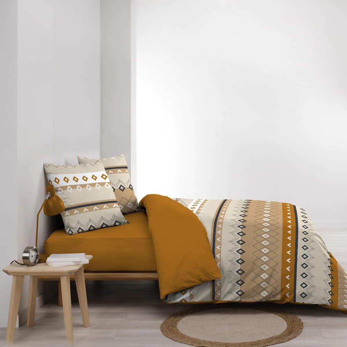 Douceur d'Intérieur Xena Parure 3 Pezzi, 240 x 220 cm, 100% Cotone