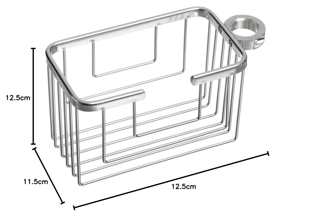 TATAY Porta Sapone per Doccia Appendino Doccia Barra in Alluminio | Resiste Umidità e Corrosione | Supporta 3 kg | Installazione Facile Senza Fori | Design Moderno | 12,5 x 11,5 x 24 cm