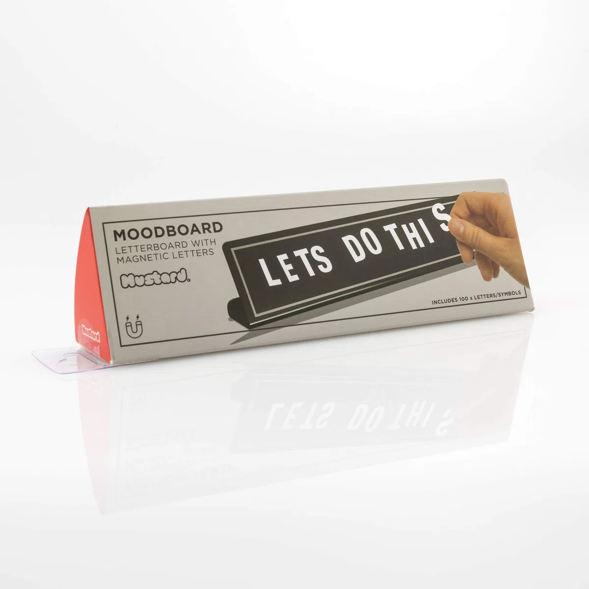 MUSTARD Moodboard personalizzabile con lettere magnetiche per ispirazione, lavagna creativa, retrò, colore nero