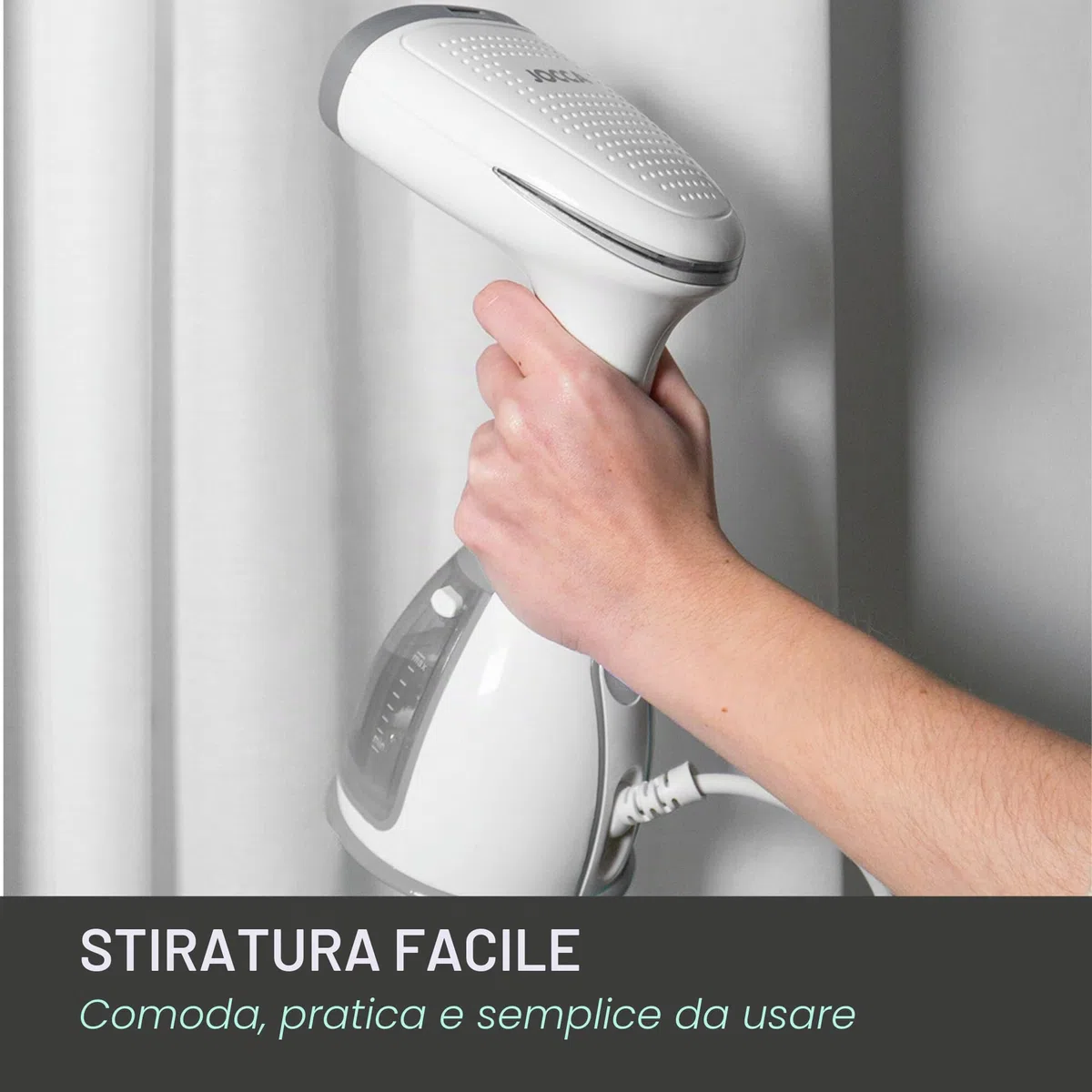 Jocca, Ferro da Stiro Verticale 1500W, Serbatoio 280ml, Sistema Anti-Goccia