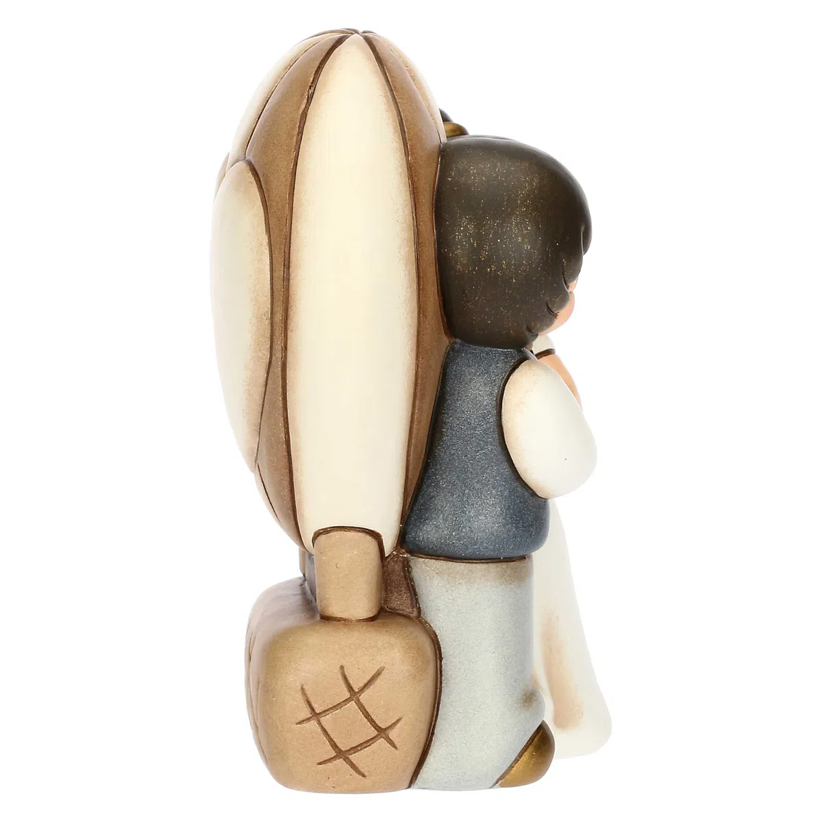THUN, Bomboniera Sposini Viaggio in Mongolfiera in Ceramica Decorata a Mano, 9.5 x 6.3 x 11.5 cm h