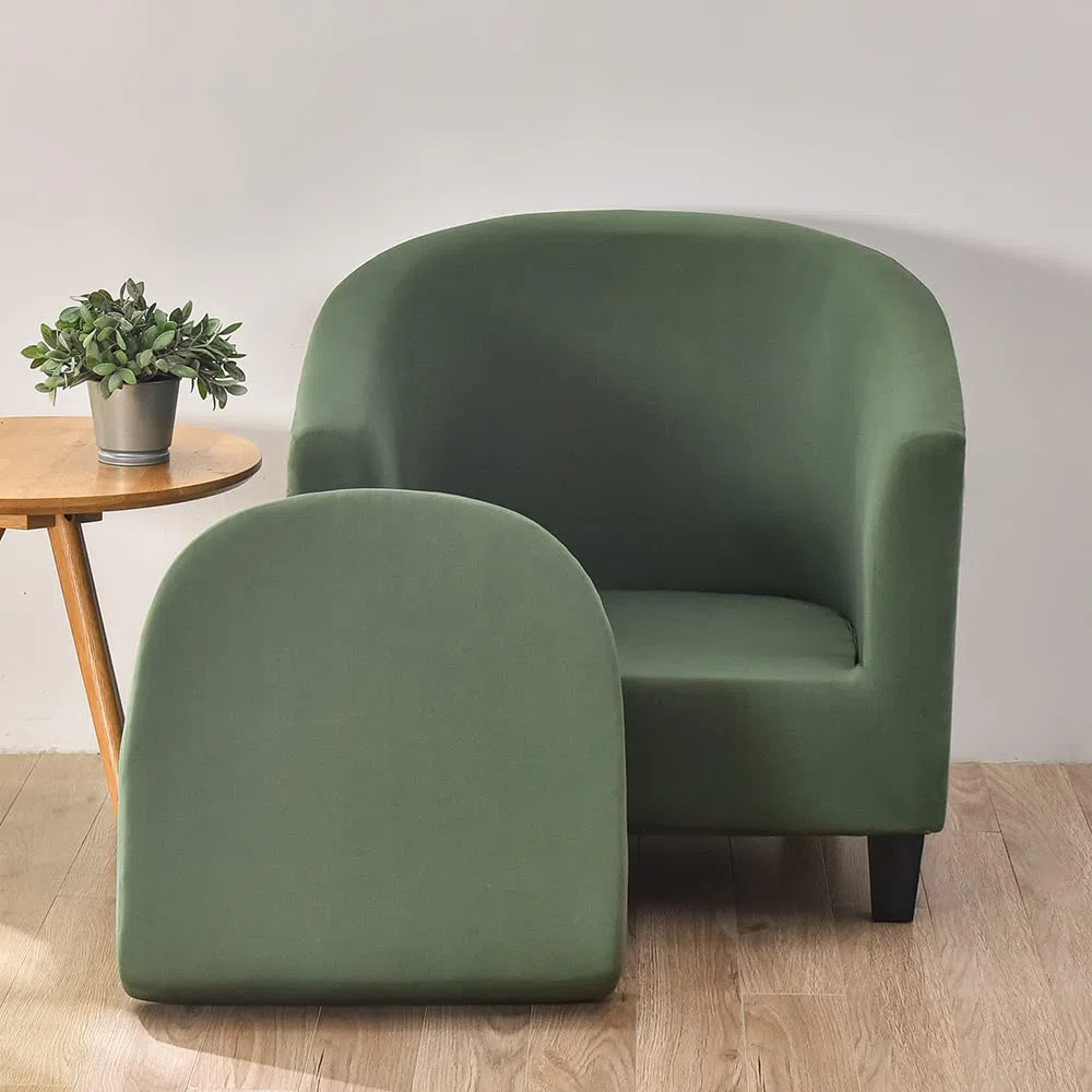 Copripoltrona 1 posto chesterfield elasticizzato Copertura poltrona cocktail fodera poltrona chesterfield 2 pezzi copripoltrona universale Verde militare