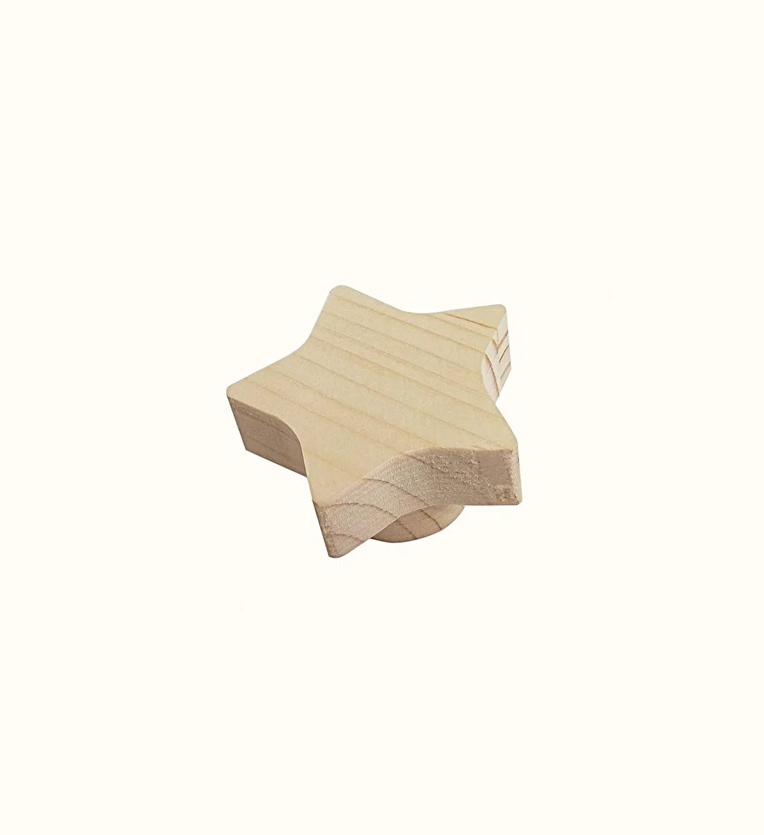 Pomello in Legno a Forma di Stella Set 3 Pezzi