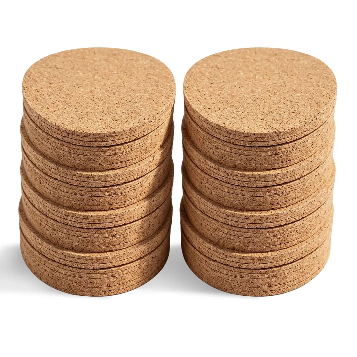 Sottobicchieri in Sughero per Bevande, Rotondi Sottobicchieri Antiscivolo Resistenti al Calore Lavabili, Adatti per Casa, Bar, Caffetteria, Azienda, 9 cm(100pcs)