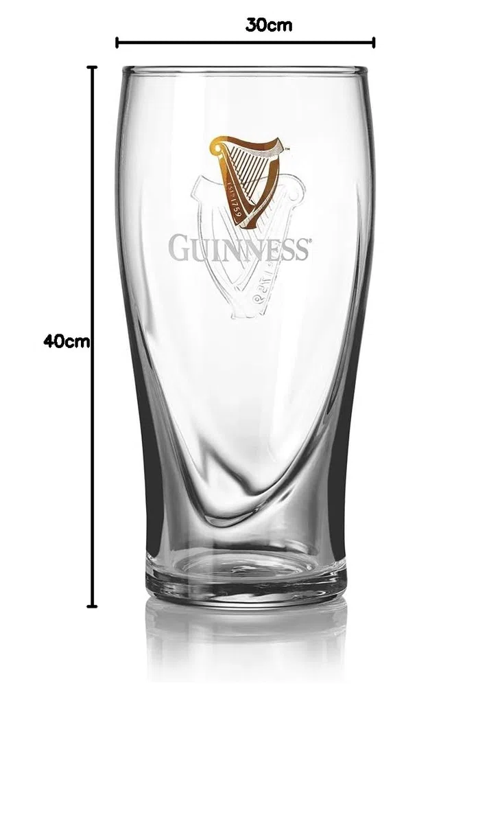 Guinness 590ml Gravity Pint Glass - 4 Pack