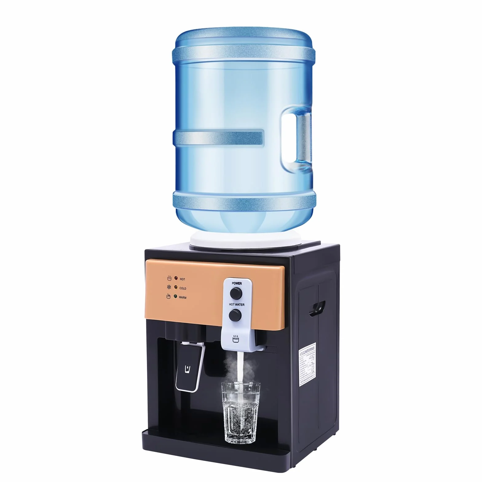 Dispenser di acqua automatico, 550 W, dispenser di acqua elettrico con raffreddamento, dispenser di acqua calda, dispenser di acqua fredda per scrivanie, comodini, tavolini da caffè