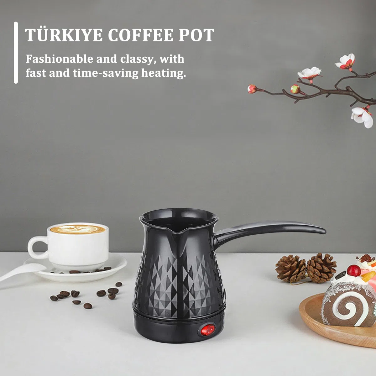 Caffettiera Turca Elettrica 500ML - 600W 220V Per Tacchino - Macchina Per Tè, Espresso e Latte Araba