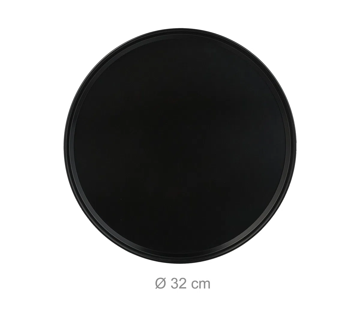 Relaxdays Teglie per Pizza Rotonde, Set da 4 in Acciaio al Carbonio Antiaderente, Supporto Inox da Forno, Impilabile
