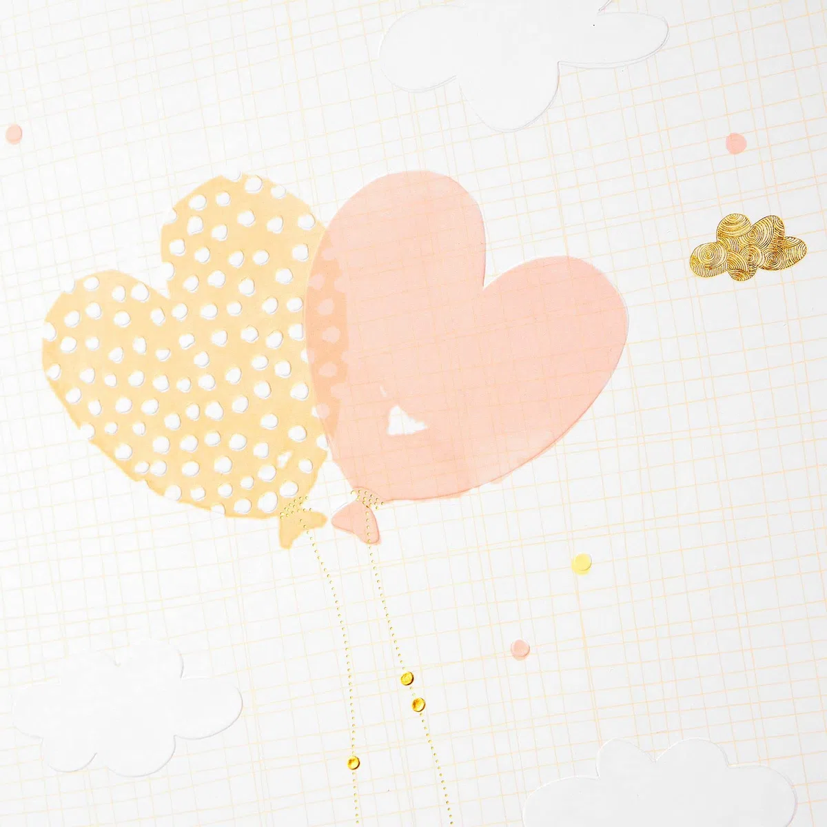 Goldbuch Matrimonio, Turnowsky Design, Foto 60 Pagine Bianche e divisori glassine, Album con Motivo Palloncini a Cuore, Stampa Artistica con goffratura Oro e Rilievo, Carta, 30 x 31 x 4 cm