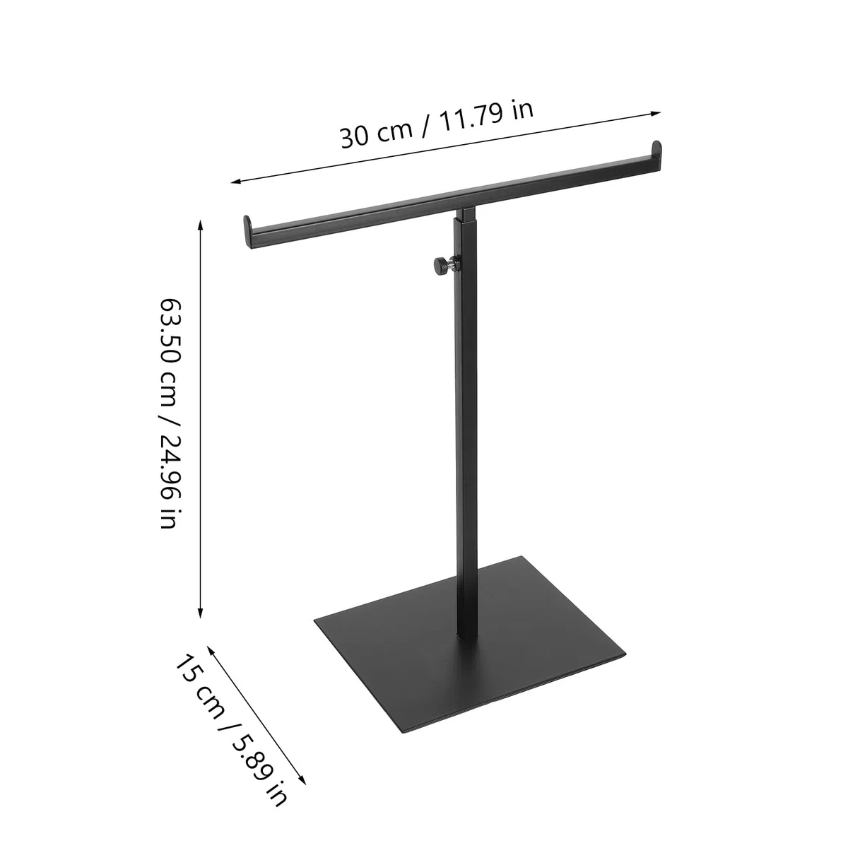 Espositore a Forma Di T in Acciaio Inossidabile Regolabile Con Doppio Gancio Per Borse Sciarpe Cravatte Supporto Multifunzionale Per Negozio E Casa Organizer Per Armadio 6X12X6 Pollici