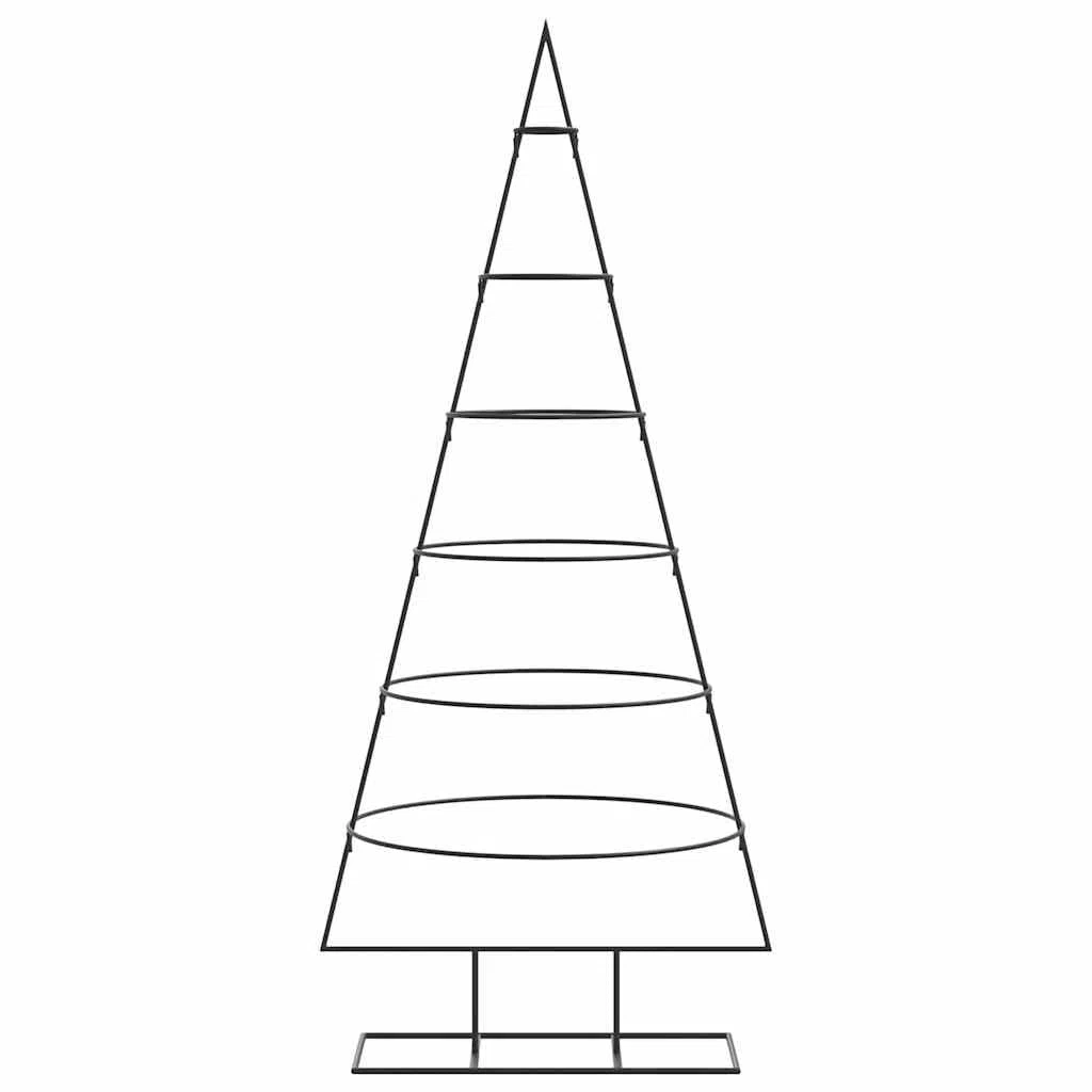 vidaXL Albero di Natale Decorativo in Metallo Nero 150 cm, Albero di Natale Decorativo, Albero di Natale, Decorazione di Natale