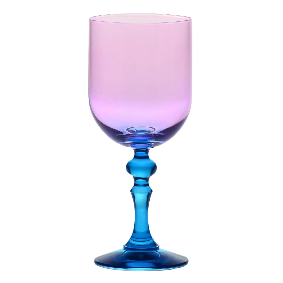 KROSNO – Bicchieri colorati per vino rosso e bianco, mocktail e acqua – 2 x 300 ml – Collezione Bubble – Rosa-Arancione – Cristallo senza piombo – Dipinti a mano