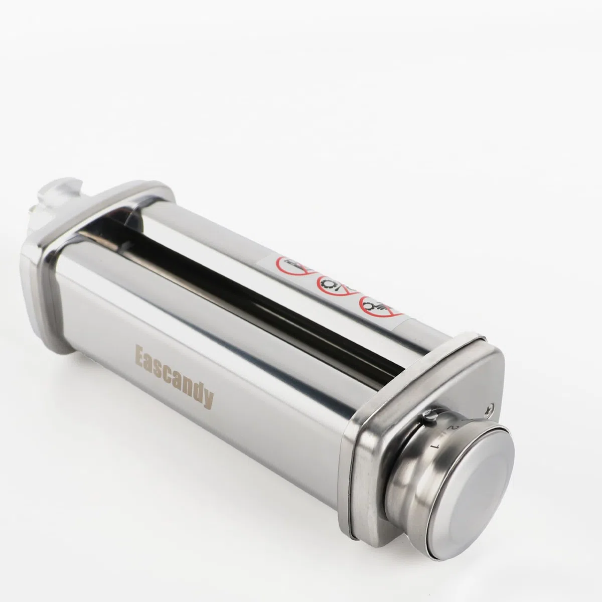 Eascandy Accessorio Laminapasta per Kenwood Mixer | Accessorio per Pasta in Acciaio Inox Compatibile con Robot da Cucina kMix | 8 Spessori Regolabili 0,3-2mm