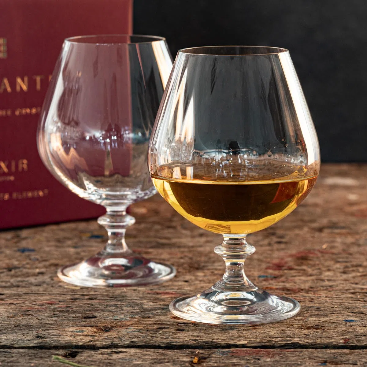 DIAMANTE Mirage - Set di 2 Bicchieri Cognac da Brandy, Effetto Ottico