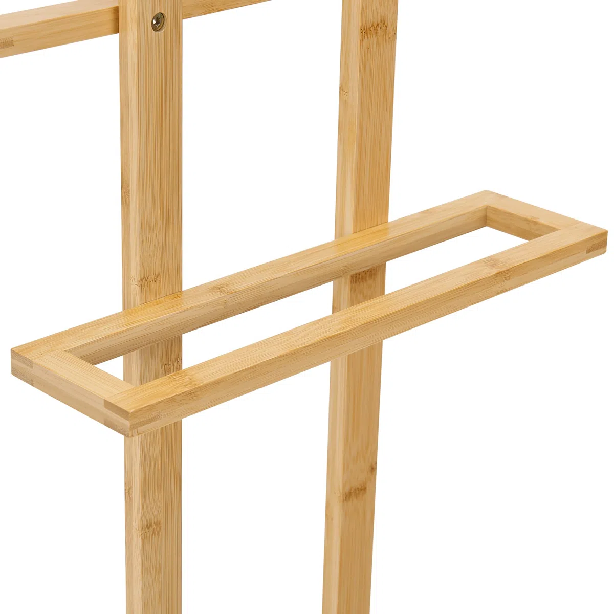 [en.casa] Portasciugamani da Terra (AxLxP) 85 x 33,5 x 20 cm Appendiasciugamani in Bambù Portasalviette a 2 Sbarre in Altezze Diverse