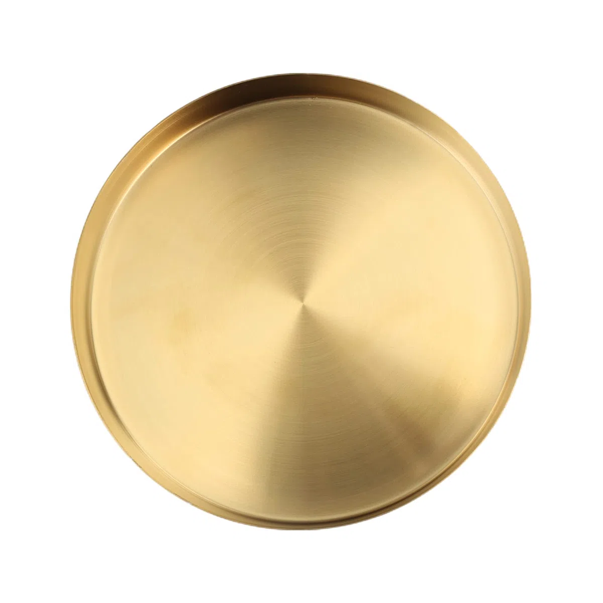 Vassoio Rotondo in Acciaio Inossidabile Vassoio da Portata Organizzatore di Gioielli E Trucchi in Oro/Piatto per Candele Piatto da Portata Dorato per Bar Cucina Bagno Acciaio Inossidabile (M)