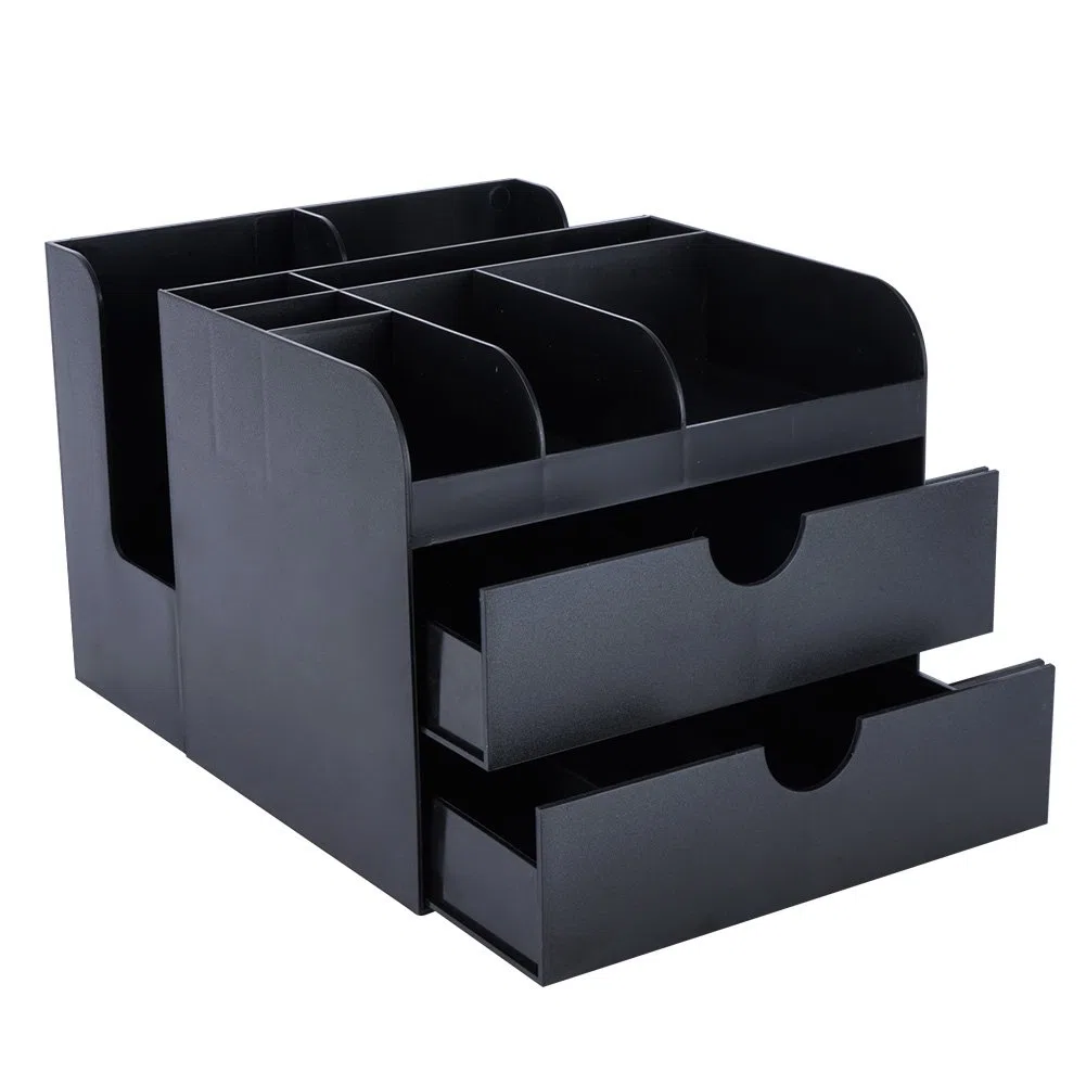 Vencer Caffè Organzier,Organizer per condimenti e accessori per caffè,Cassettiera Multiscomparto,Nero,VCO-002
