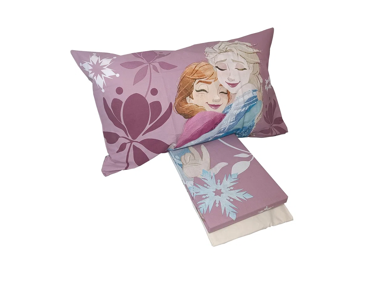 Frozen, Lenzuolo Letto Singolo, Completo Letto Singolo Disney, Lenzuolo Sopra, Lenzuolo Con Angoli, Federa, Rosa, Disney, 100% Cotone, Prodotto Ufficiale