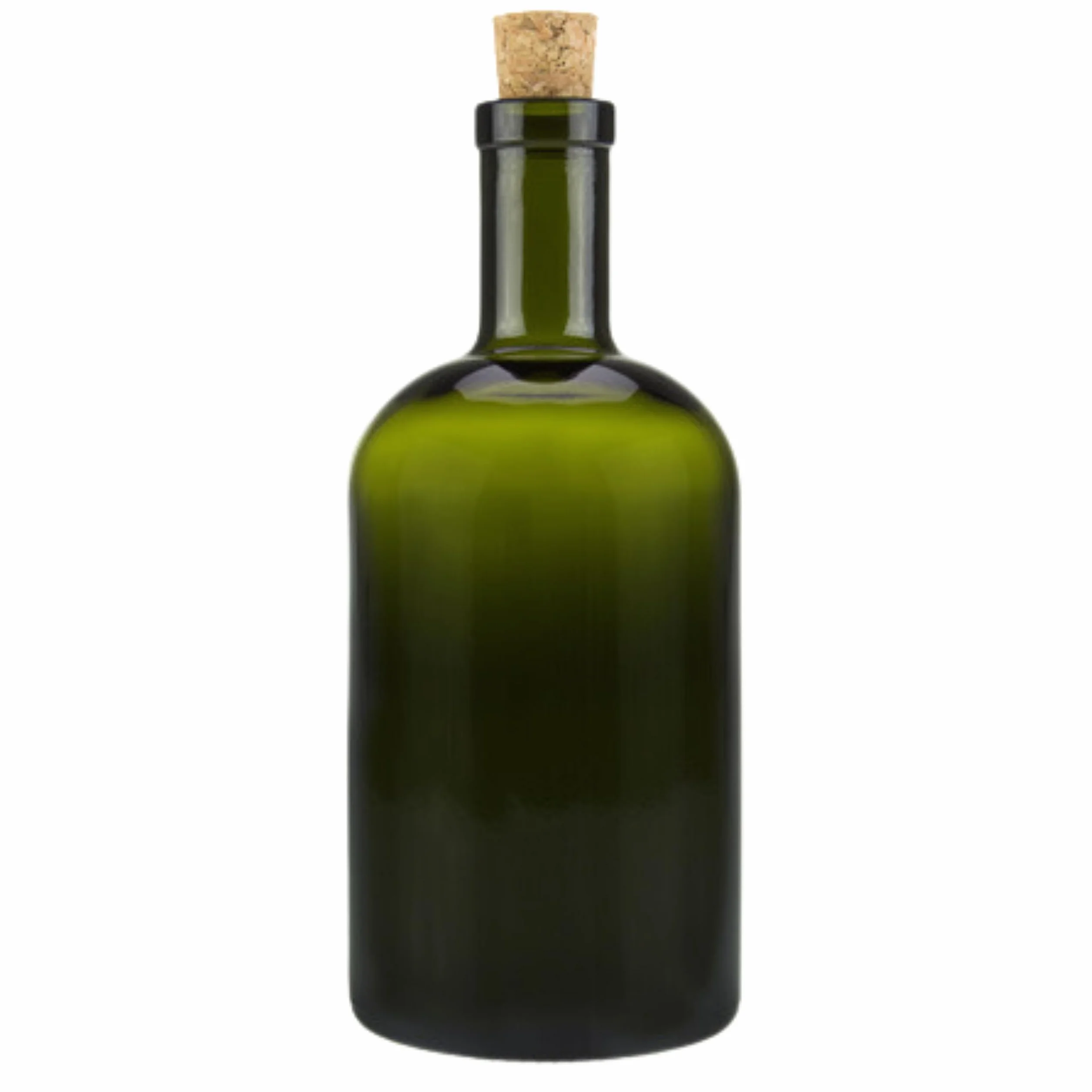 mikken 6 bottiglie di vetro verde/marrone da 500 ml con tappo in sughero