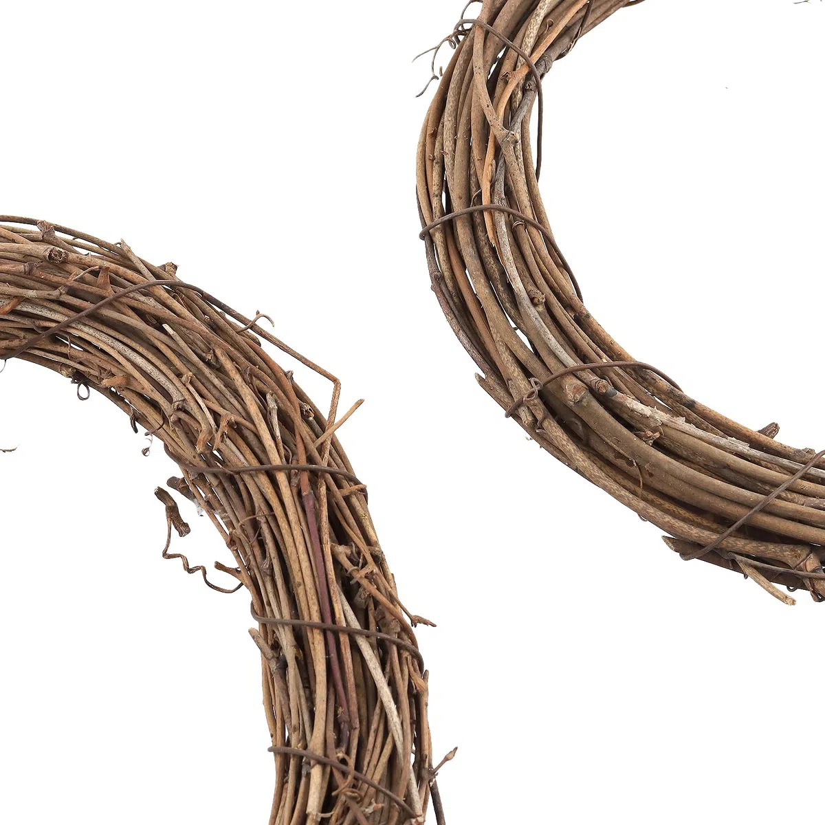 8 anelli per ghirlanda da 20 cm, base per ghirlanda, ghirlanda di vite naturale, accessori per la creazione di ghirlande di vite, ghirlande natalizie retrò per vacanze, matrimoni, decorazioni
