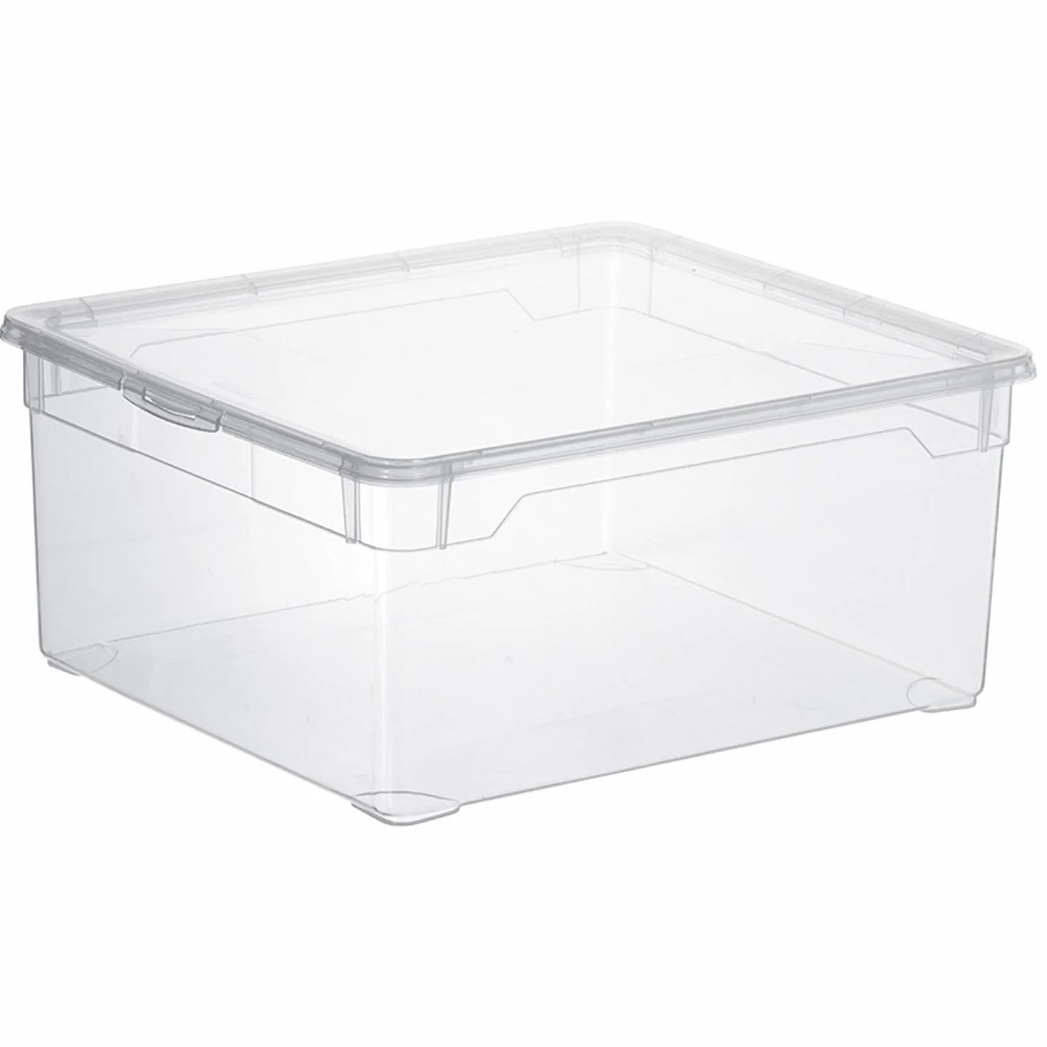Rotho Clear Set Di 4 Scatole Di Conservazione Con Coperchio, Plastica, Senza Bpa, Trasparente, ‎4 x 5L, 33.0 x 19.0 x 11.0 cm, 960 grammi