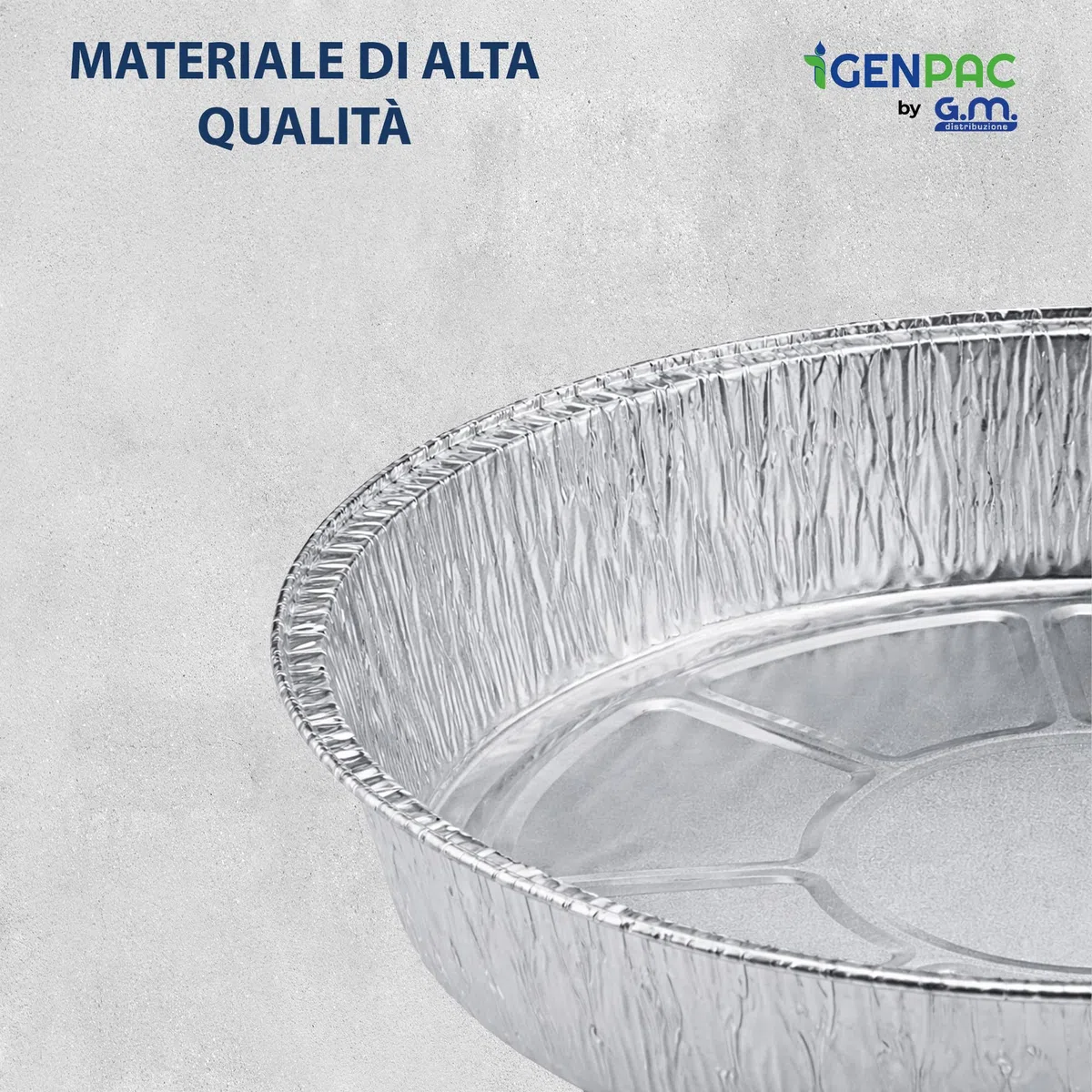 GM 100 Vaschette Alluminio Rotonde 22,5 cm da 1360 cc – Usa e Getta per Forno e Congelatore – Ideali per Torte e Gastronomia