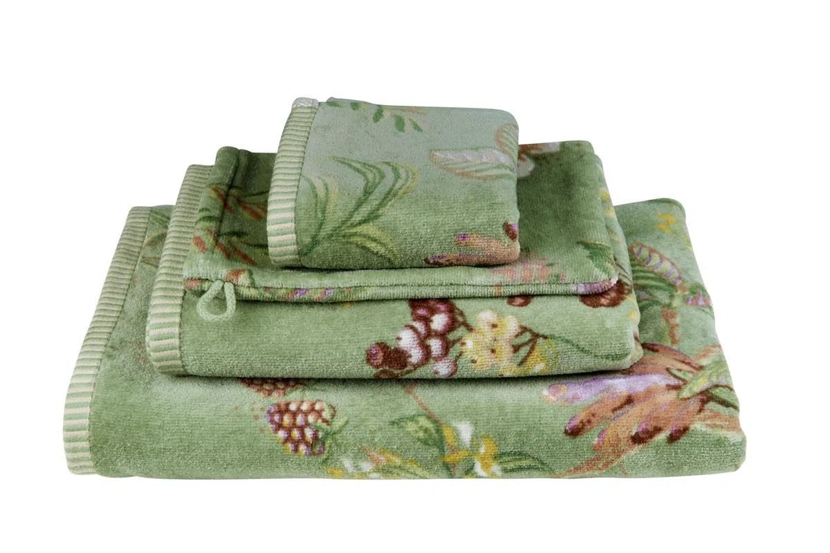 PIP Studio Set Asciugamano e Ospite Secret Garden Green Essenza