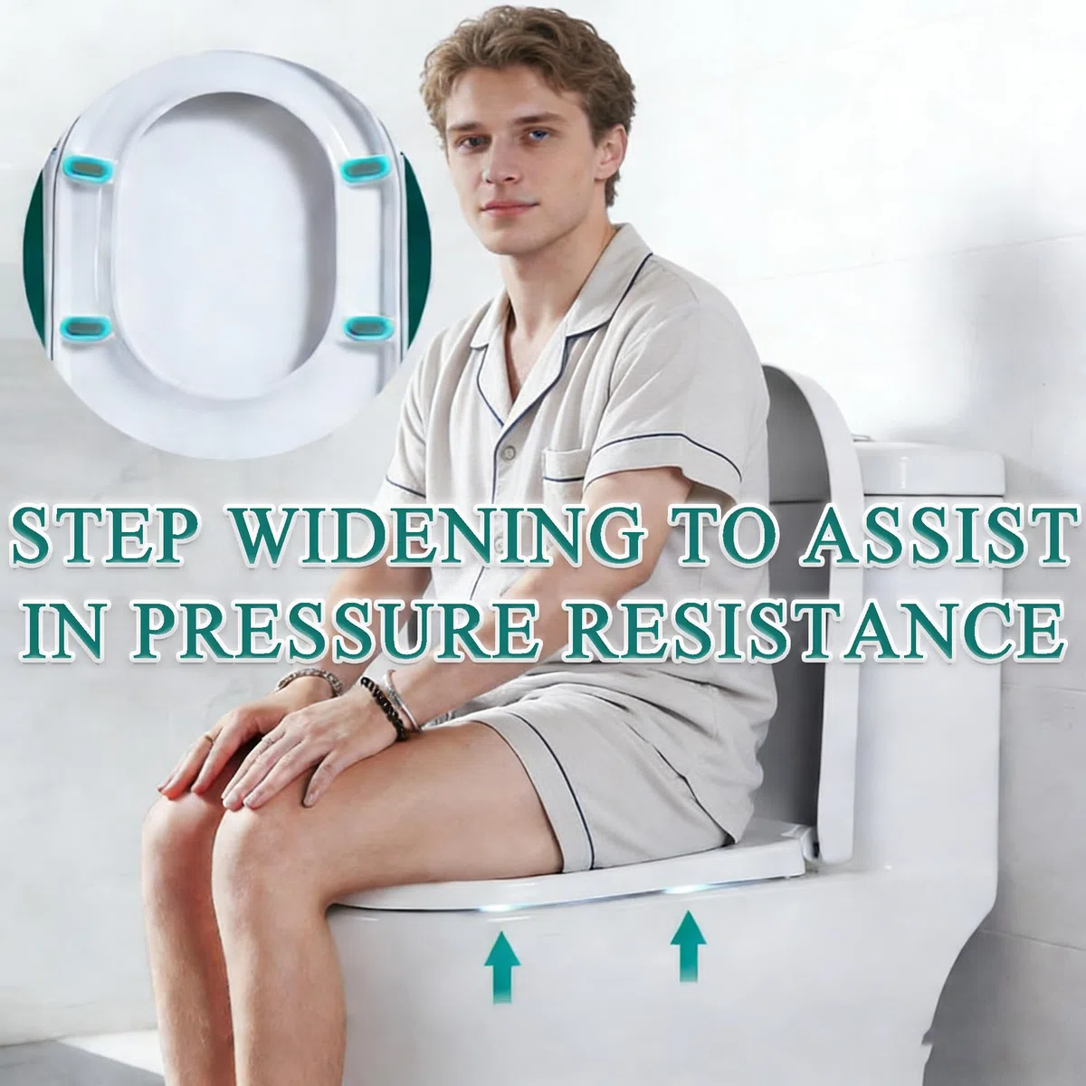 Sedile WC, Tavoletta Wc Quadrata Con Funzione Di Sgancio Rapido, Antibatterico & Non Ingiallisce, Copriwater Con Chiusura Rallentata, Asse Wc Facile Da Installare, Facile Da Pulire