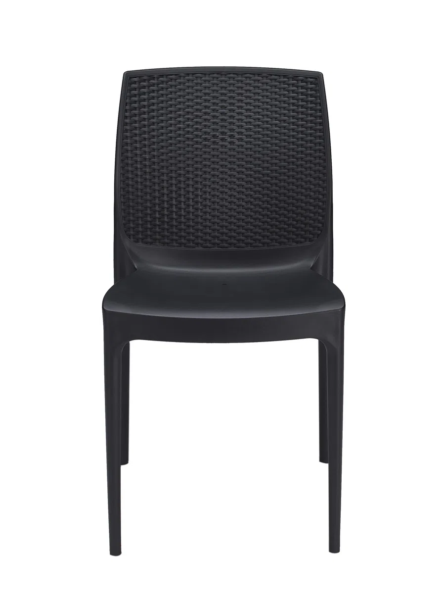 GRAND SOLEIL Boheme Greenpol sedia impilabile, verde polimerico, antracite, 56 x 46 x 84 cm