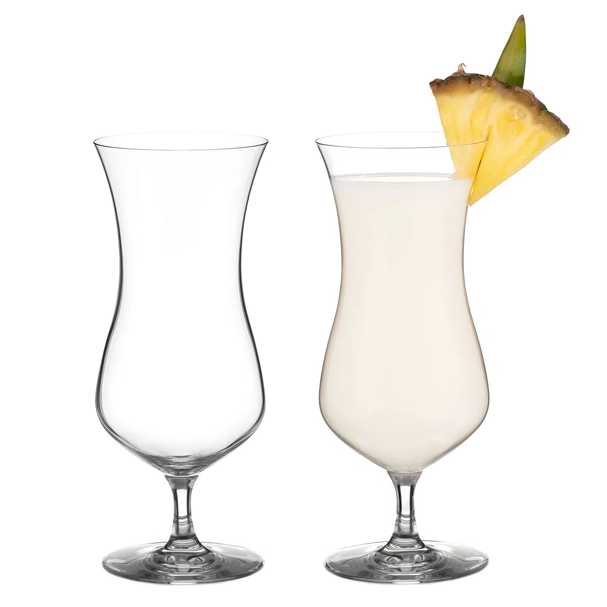 DIAMANTE Pina Colada - Coppia di bicchieri da cocktail grandi Hurricane - Set di 2 bicchieri da cocktail in cristallo di alta qualità in confezione regalo - 465 ml