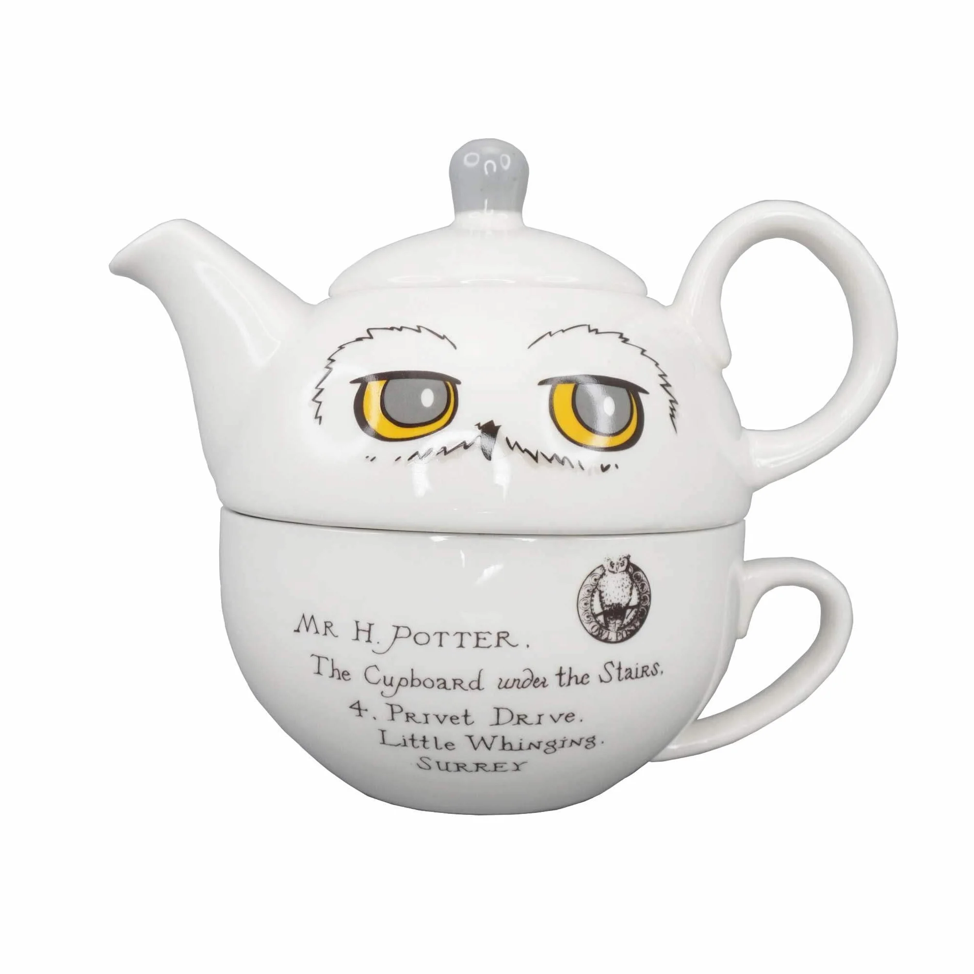 HARRY POTTER Hedwig - Set da tè per Uno, Motivo: Gufo Hedwig, Tazza, teiera Piccola