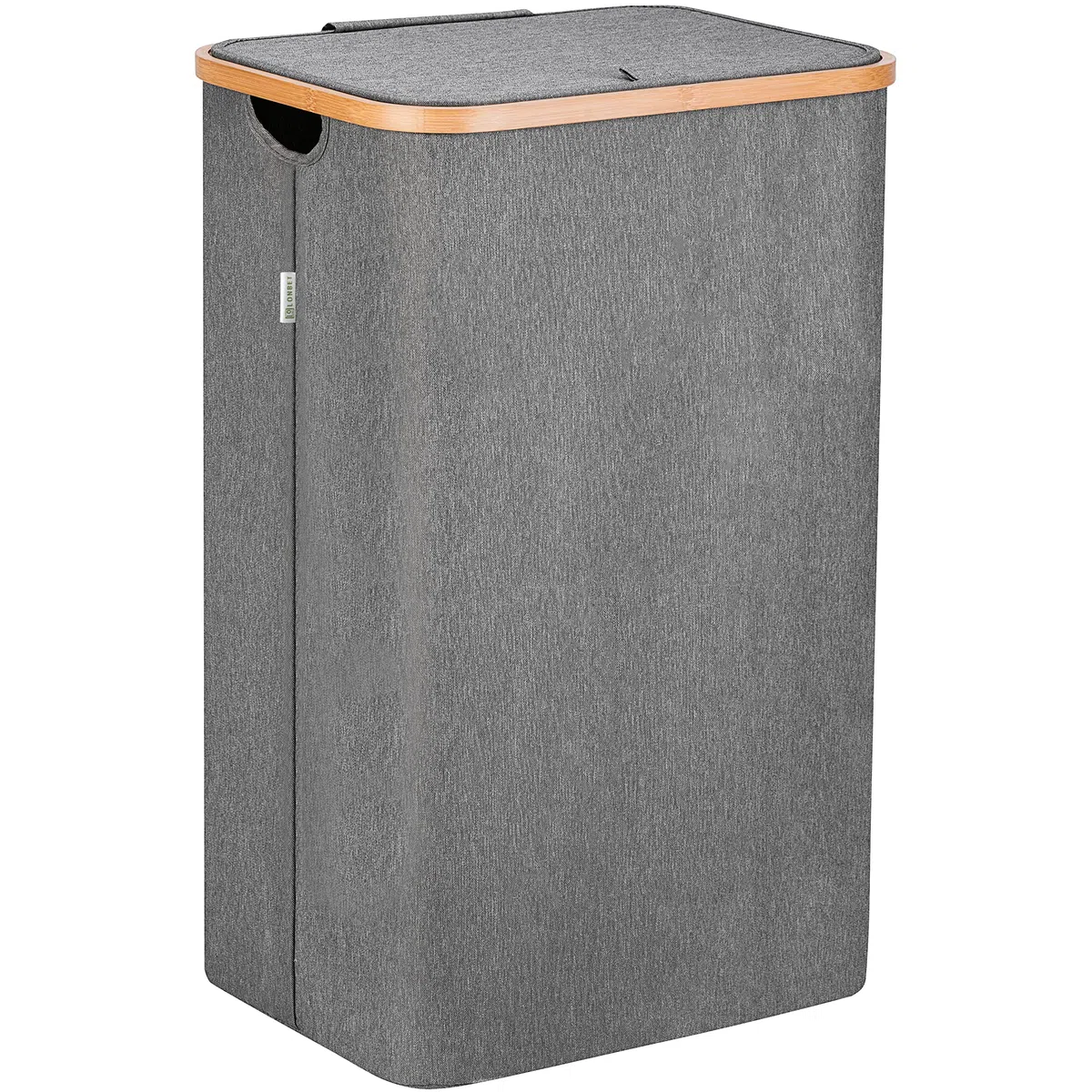 Lonbet - Cesto Grande Grigio - XL 100 Litri - Porta Biancheria Sporca con Coperchio - Portabiancheria Sporca con Manici