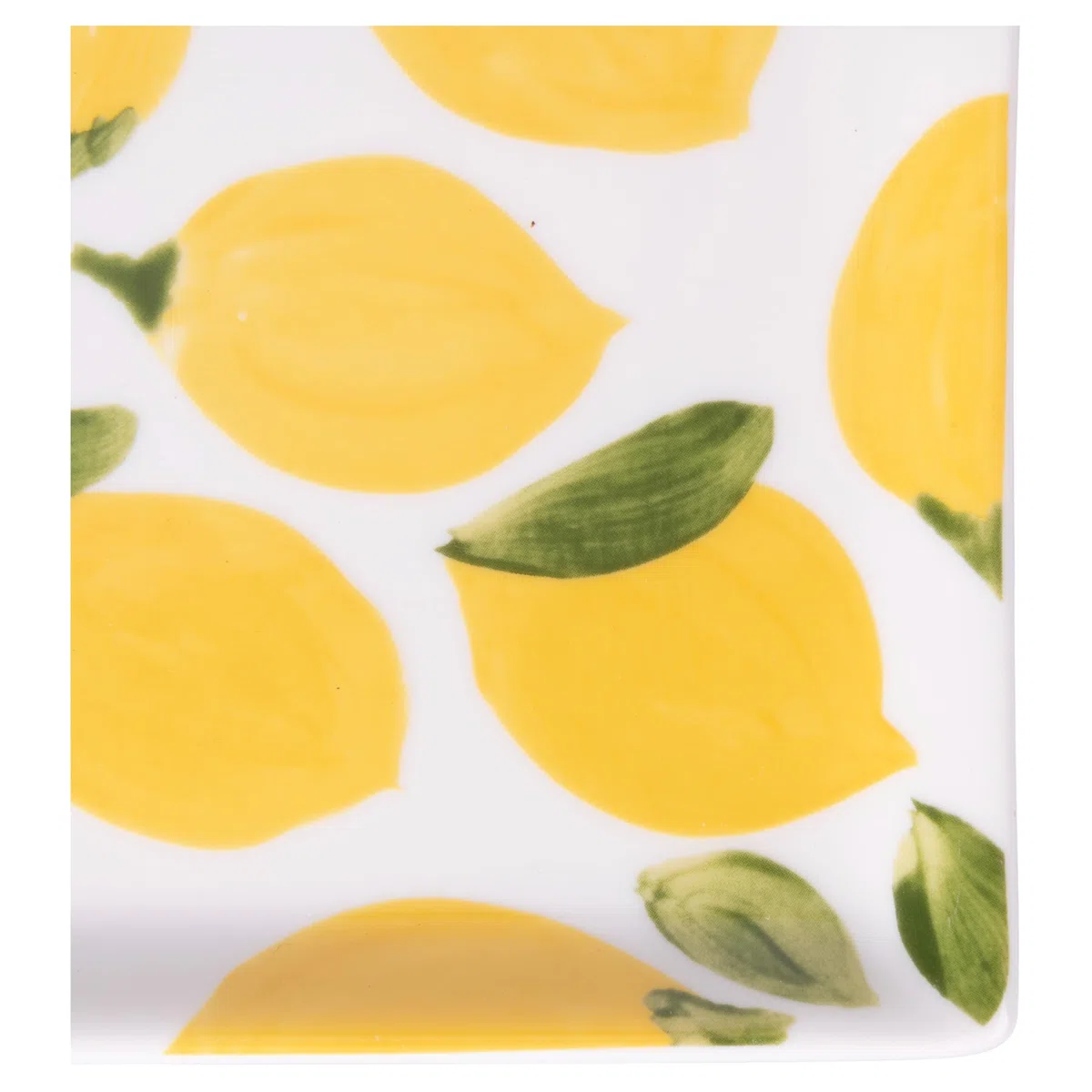 Set 4 Piatto rettangolare in porcellana 31,6x16,8 cm, limoni, Fruit Life