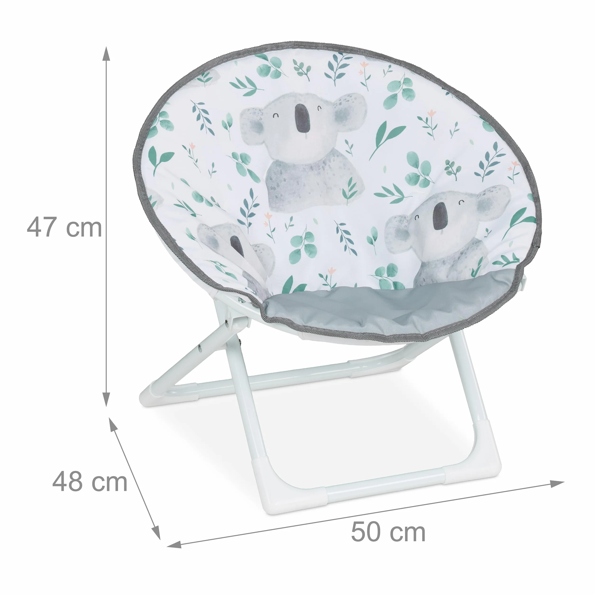 Relaxdays Moon Chair, Poltroncina Pieghevole Ultraleggera per Camera dei Bambini, Sedia per Interni e Esterni, Colorata