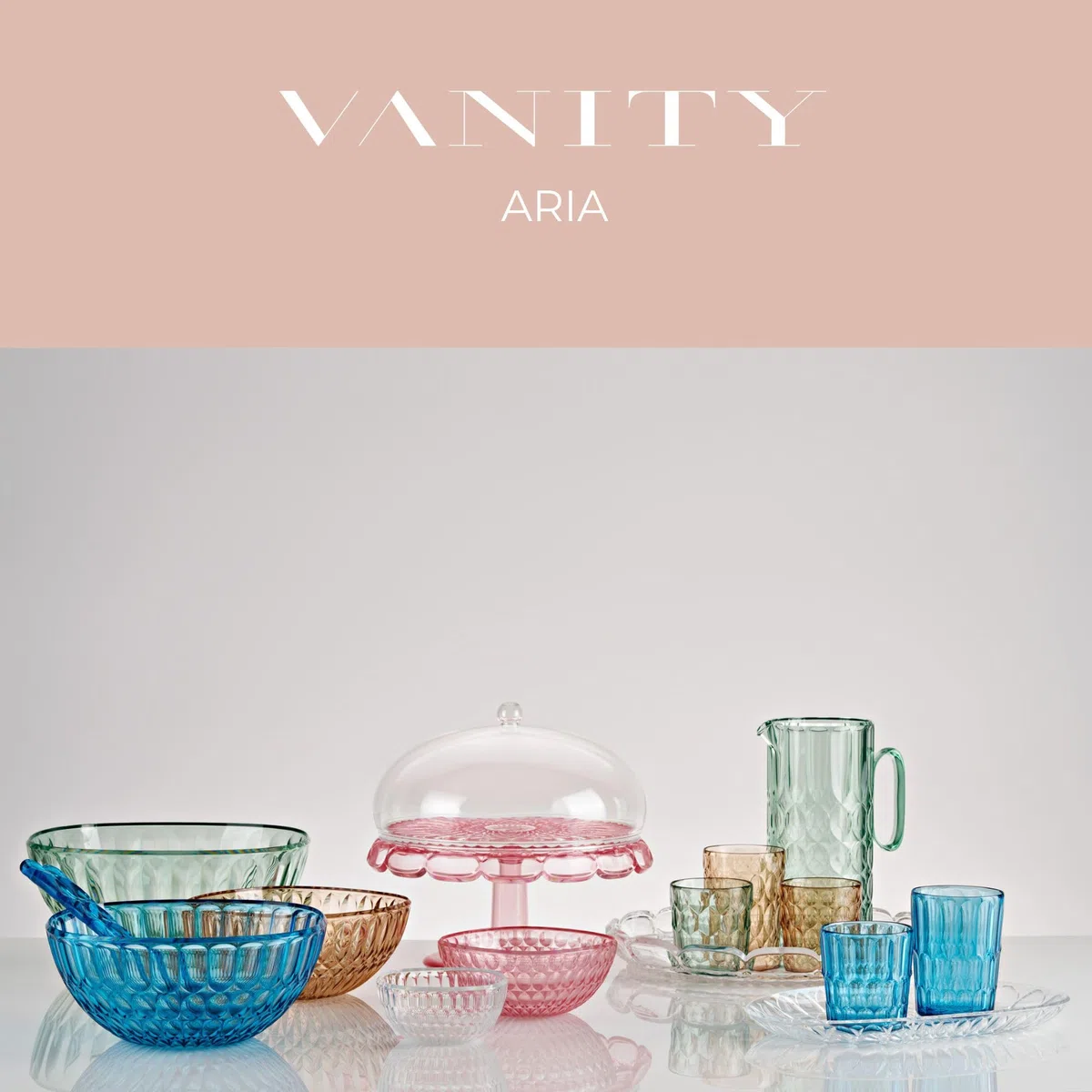 Guzzini - Vanity, alzata con campana in Bio-based SAN e Bio-based SMMA - ARIA (Trasparente)