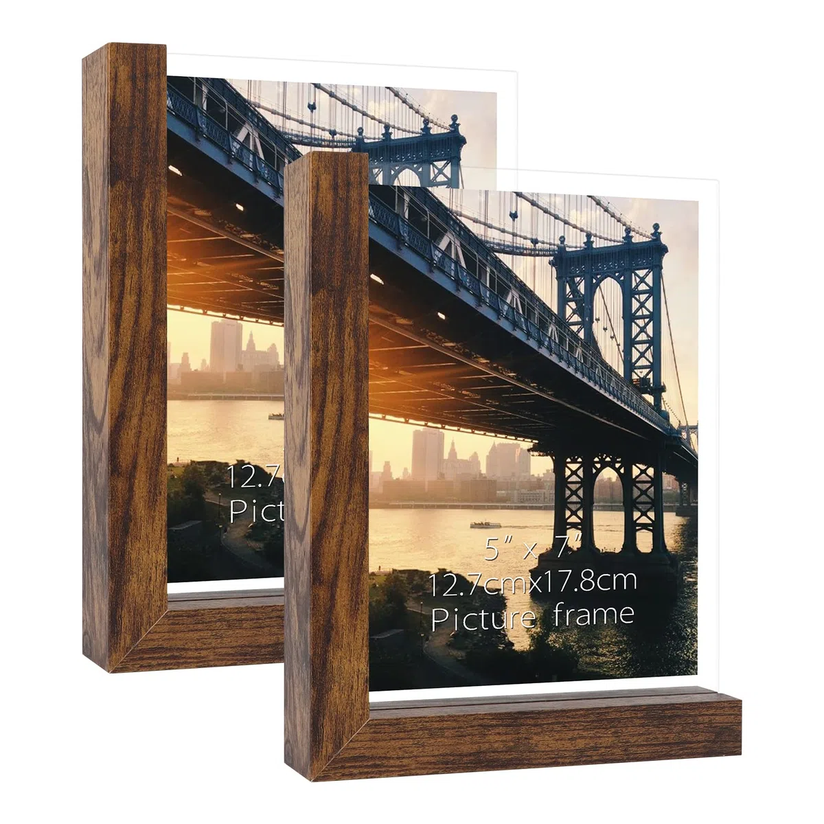 RLAVBL Cornice 13x18 Set 2,Cornice Foto a Doppia Faccia Esposta sul Tavolo