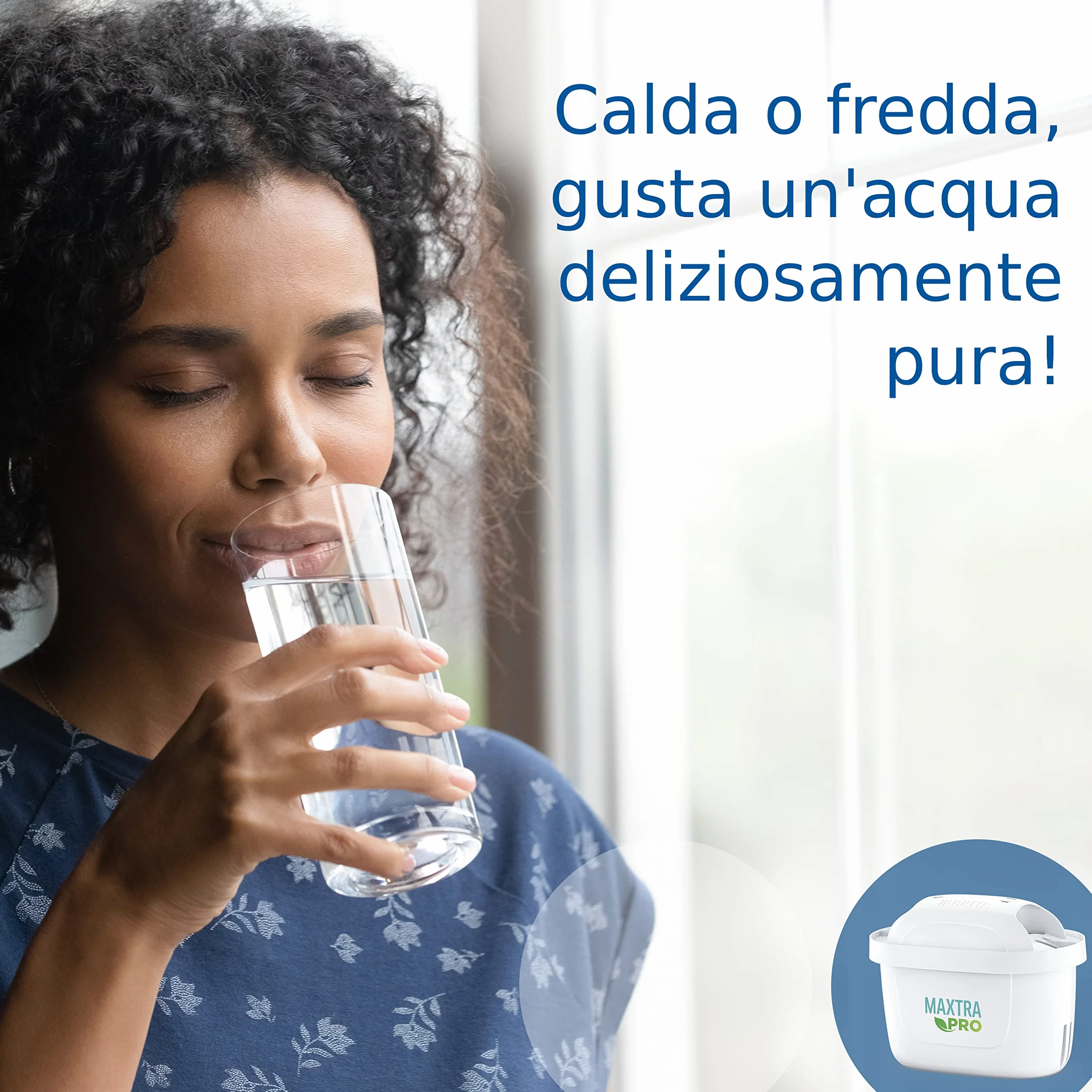 BRITA Caraffa filtrante Marella bianca (2.4L) incl. 6 x filtri MAXTRA PRO All-in-1 che riduce cloro, calcare e PFAS - Adatta al frigo, Memo digitale e riempimento comodo - in confezione sostenibile