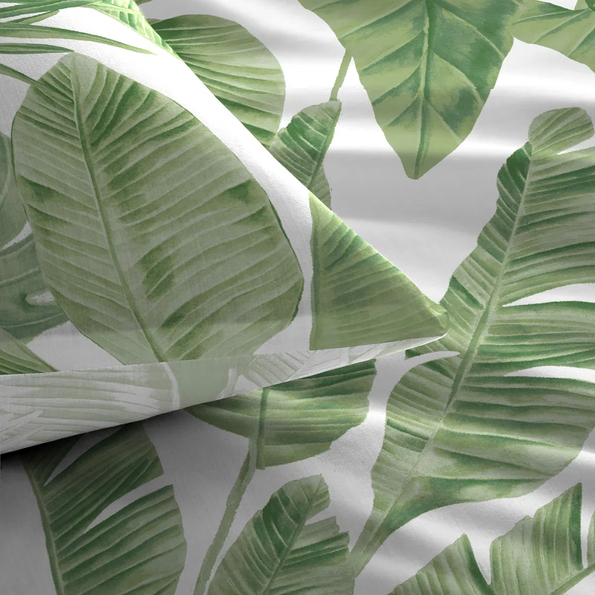 Dreams & Drapes Tahiti Set copripiumino facile da pulire, 1 pezzo, letto doppio, verde
