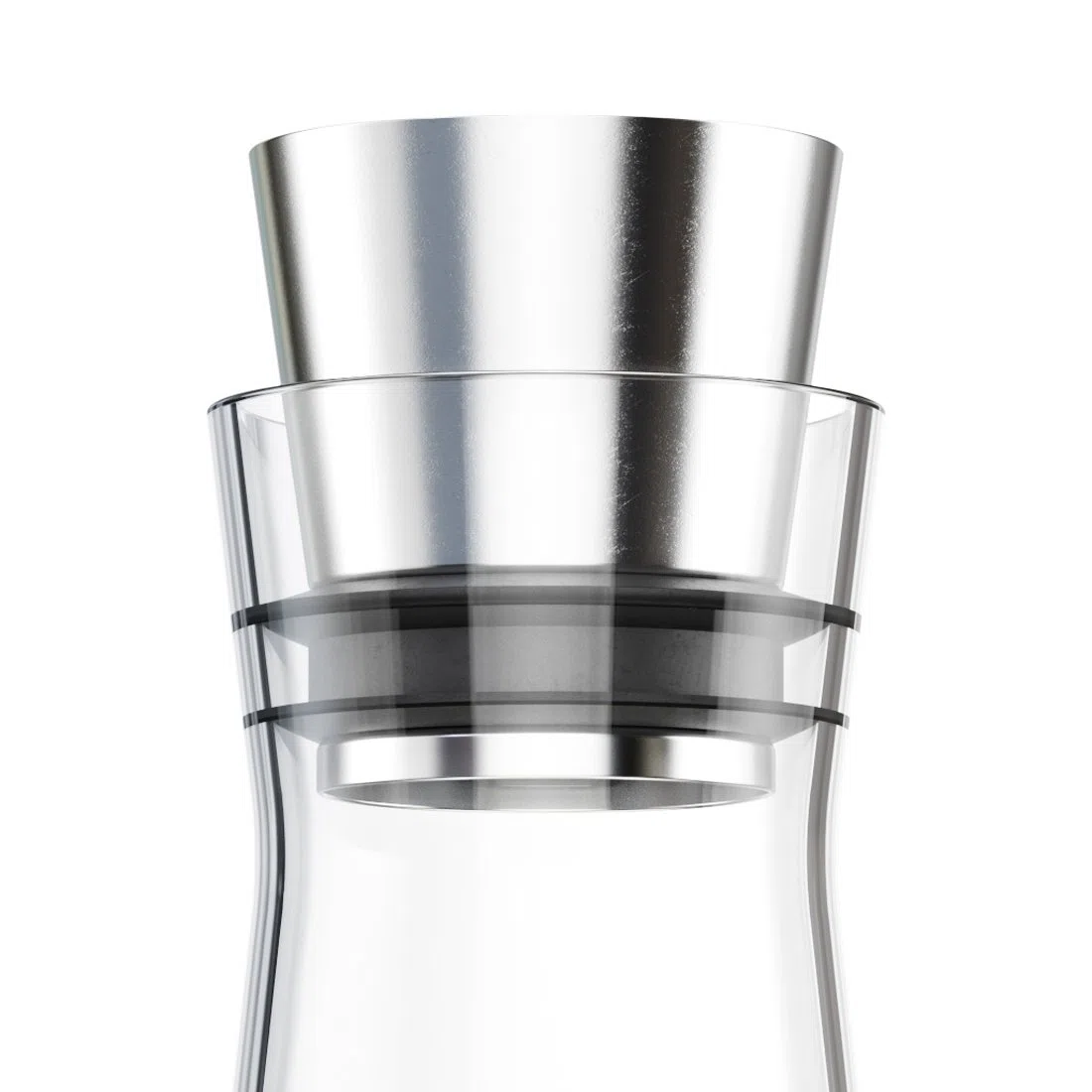 Emsa Flow Slim Caraffa Refrigerante, Caraffa in Acciaio Inox 18/10, Lavabile in Lavastoviglie, per Acqua, Succhi o Vino