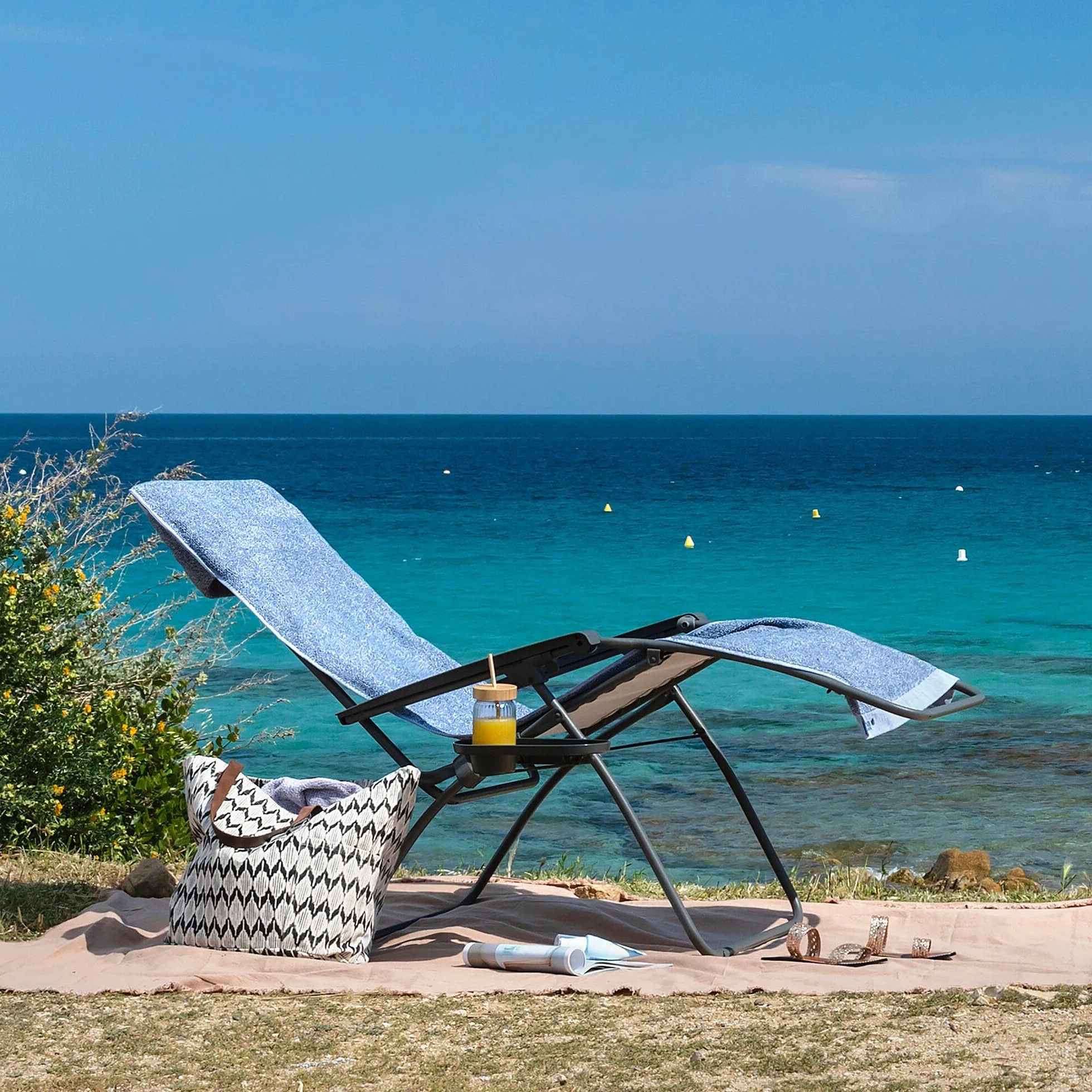 Lafuma MOBILIER Telo da Bagno per Sdraio Relax, 100% Cotone, Colore: Embrun, LFM2972-9300