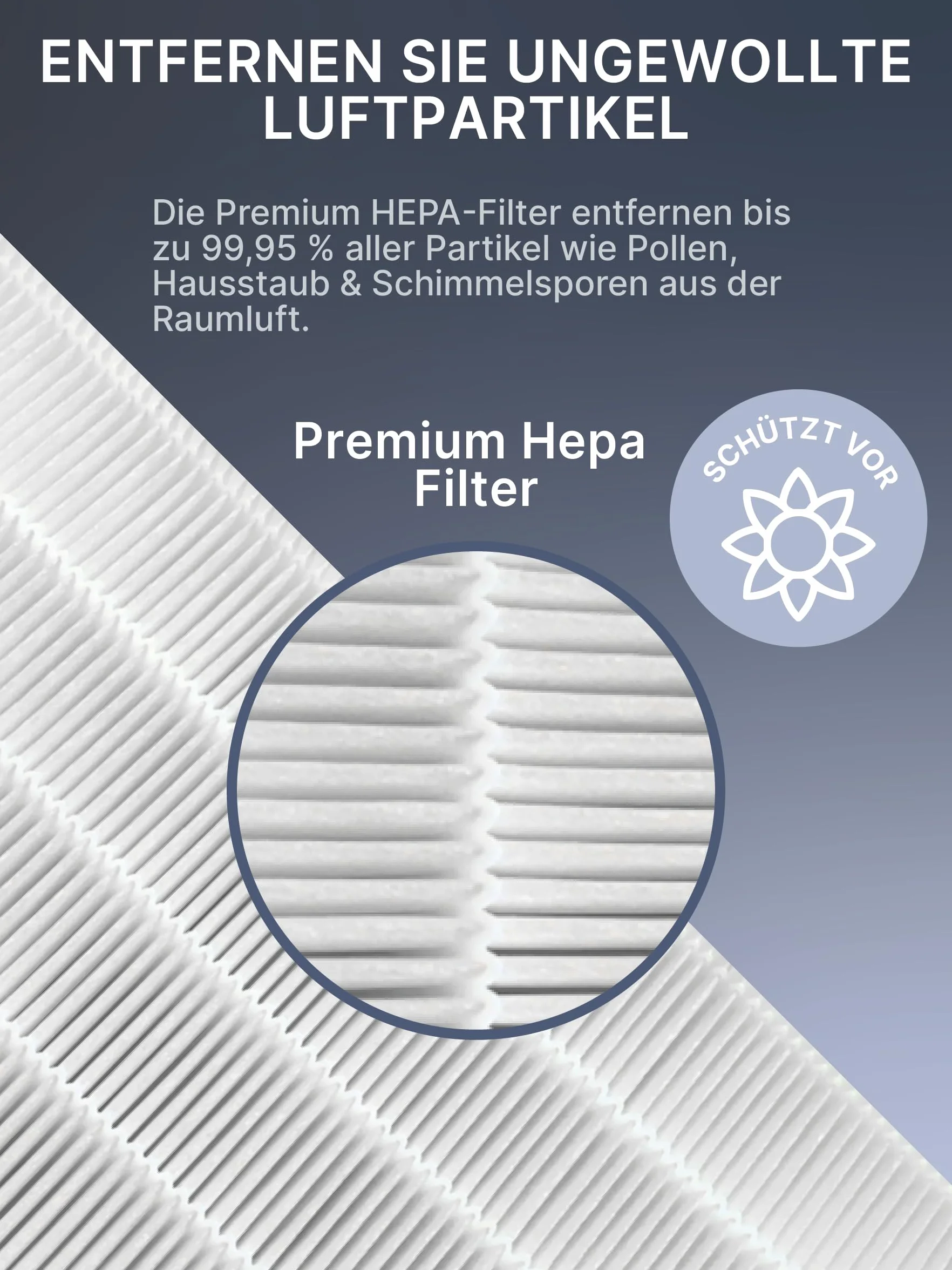 Comedes Set di filtri di ricambio per Philips AC1215/10 e AC2729/10 Purificatore d'Aria | HEPA e filtro a carbone attivo | applicabile al posto di Philips FY1410/30 e FY1430/30 (1)