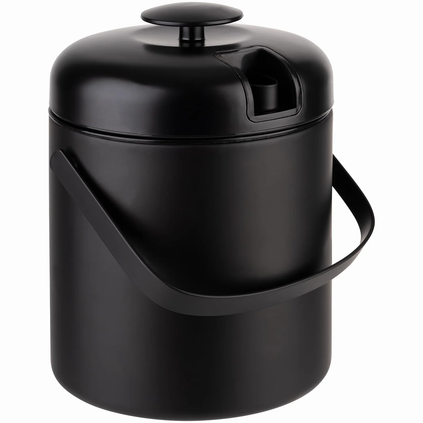 APS 36016 - Set di secchi per ghiaccio in nero, Ø 14 cm, altezza: 22 cm, 1,3 litri